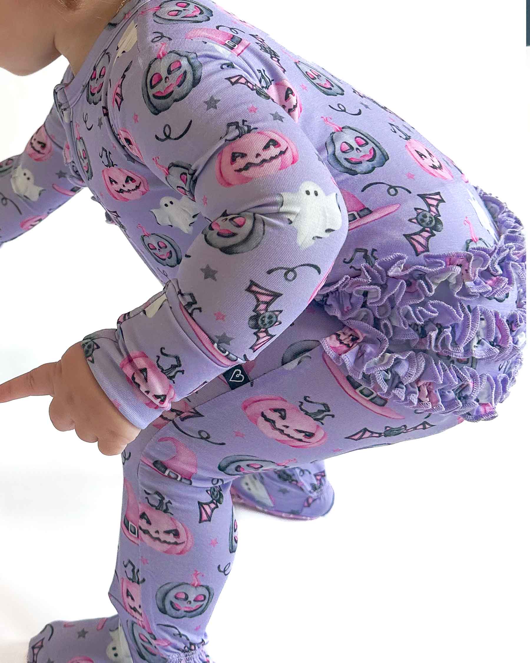 Audrey Ruffled Zippered Footie