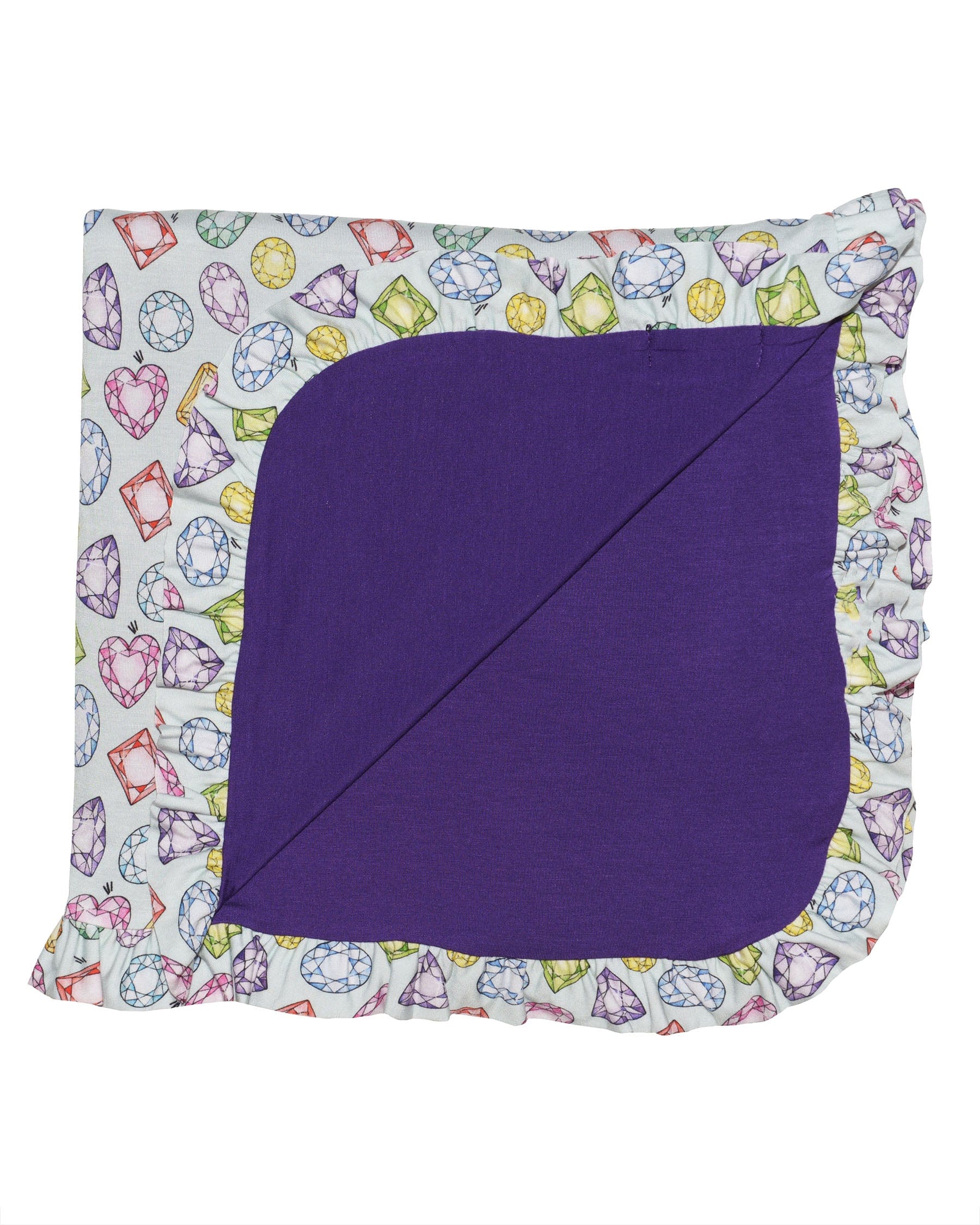 Rainbow Gems Ruffled Blanket