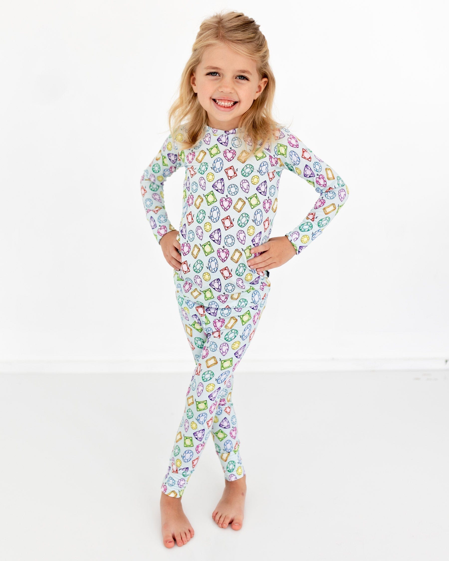 Rainbow Bamboo Gems Pajama Set