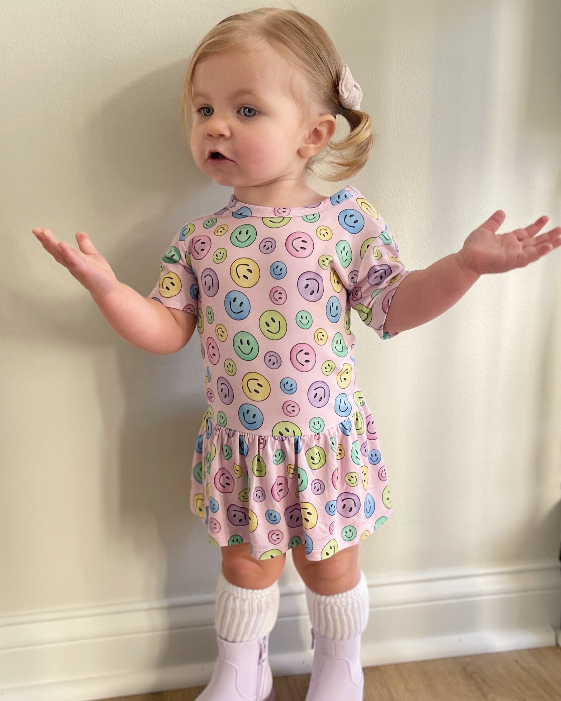 Smiley Skirted Bodysuit