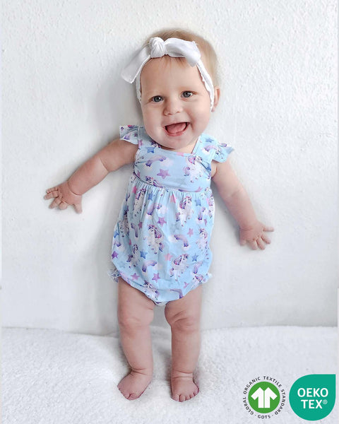 Unicorn Bamboo Bubble Romper for Babies - Whimsical & Soft | Lev Baby