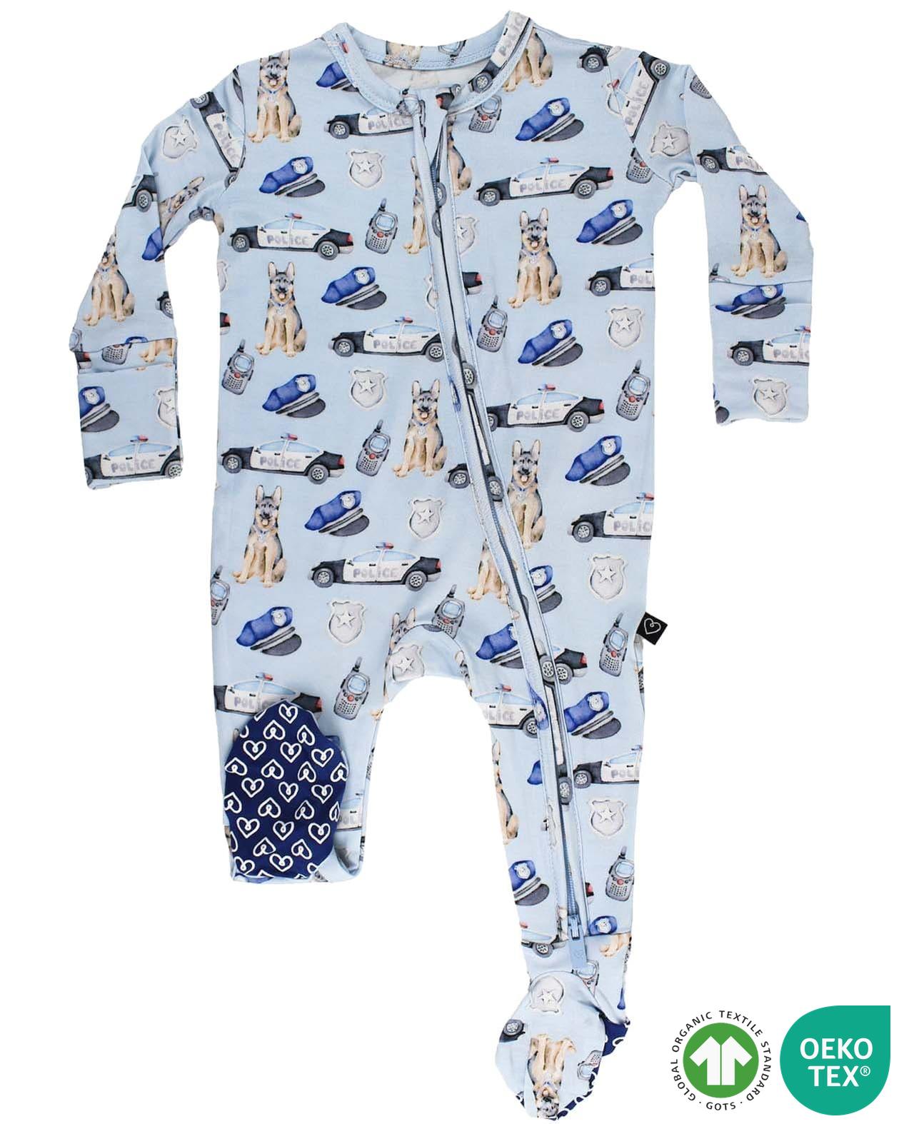 Police Zippered Footie