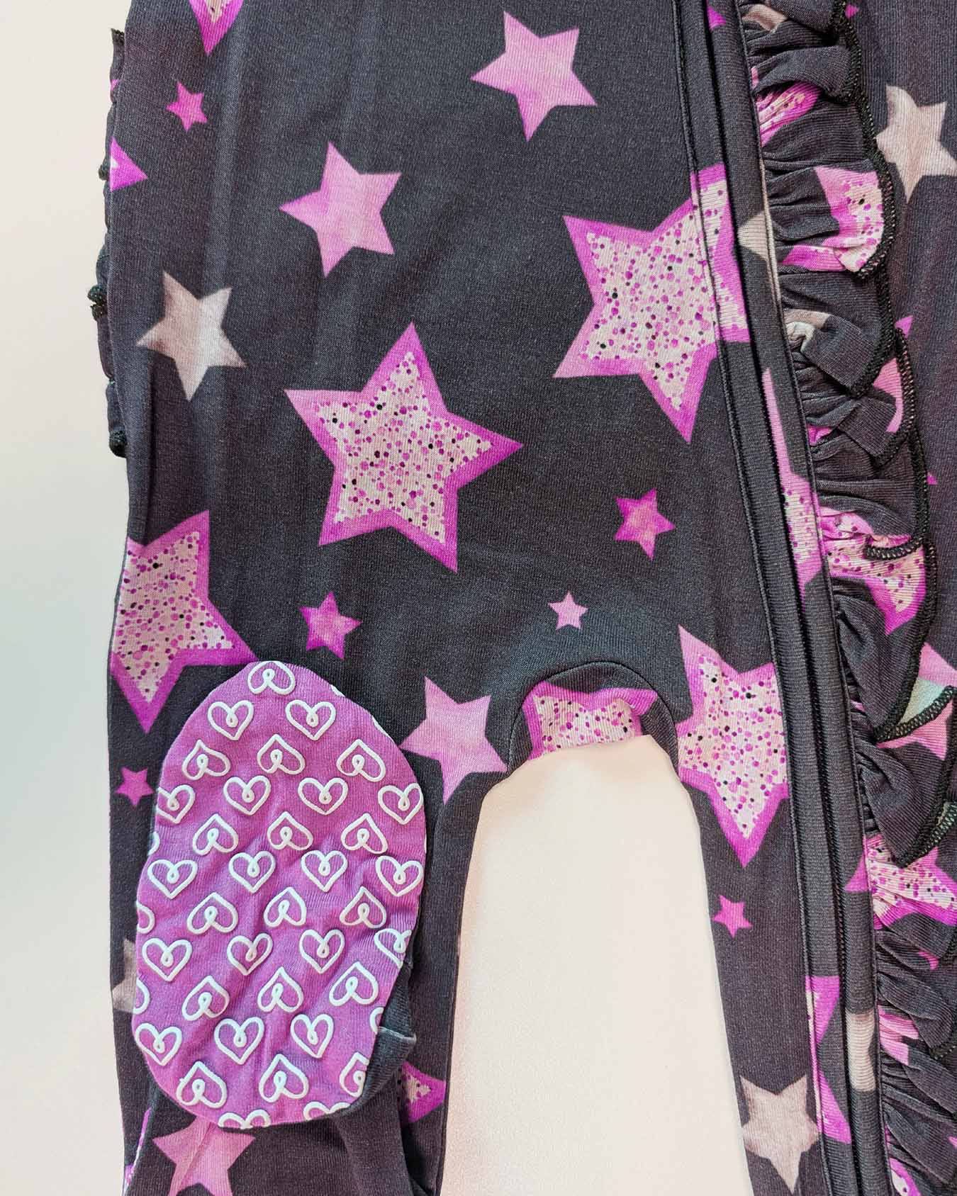 Estelle Ruffled Zippered Footie