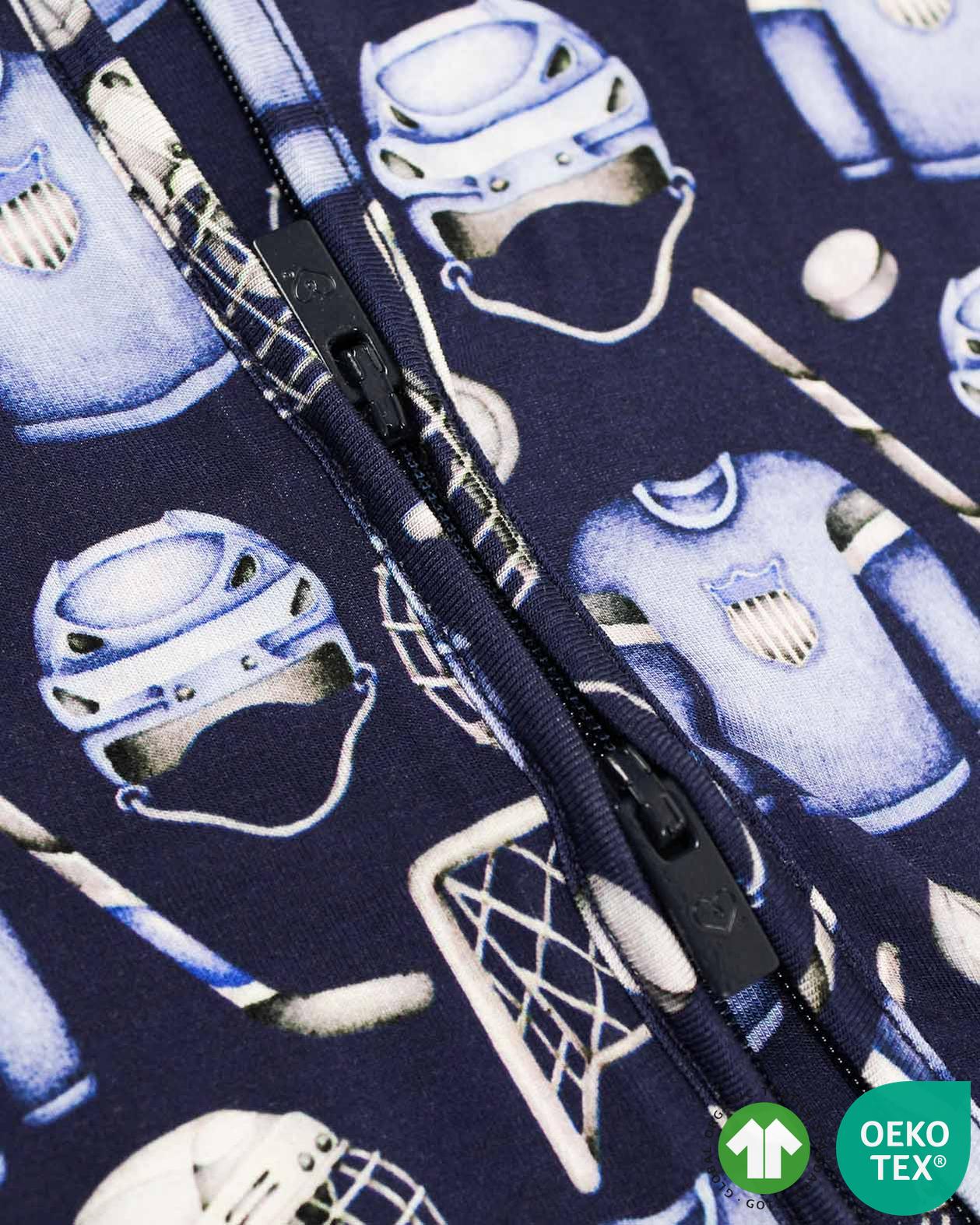 Hockey  Zippered Footie