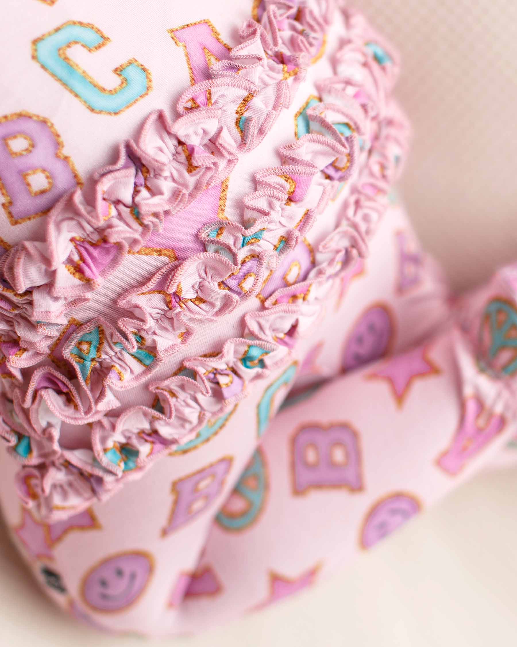 Abigail Ruffled Zippered Footie