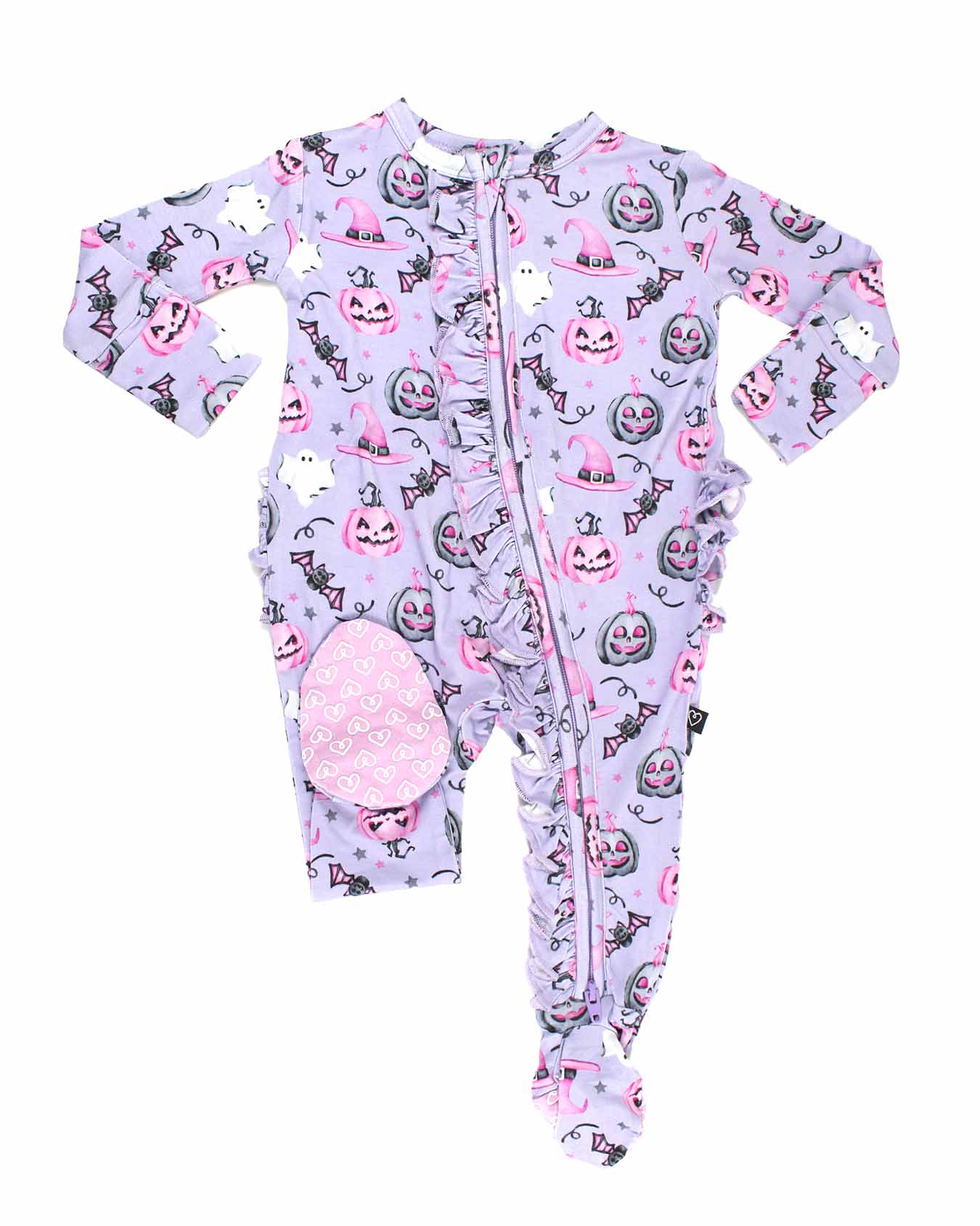 Audrey Ruffled Zippered Footie