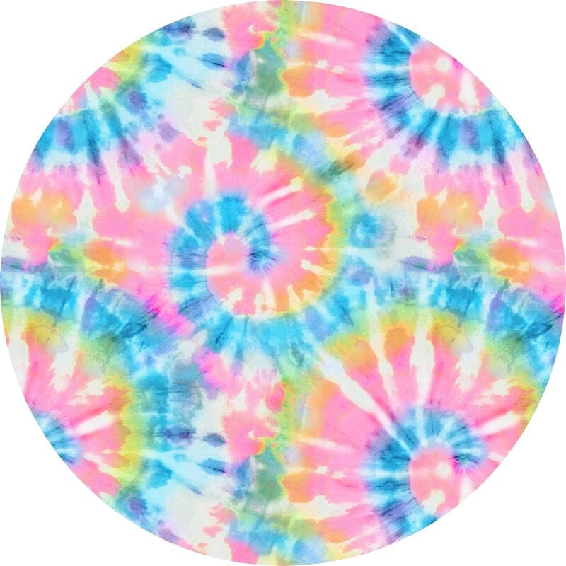 Rainbow Tie Dye Ruffled Shorts Pajama Set