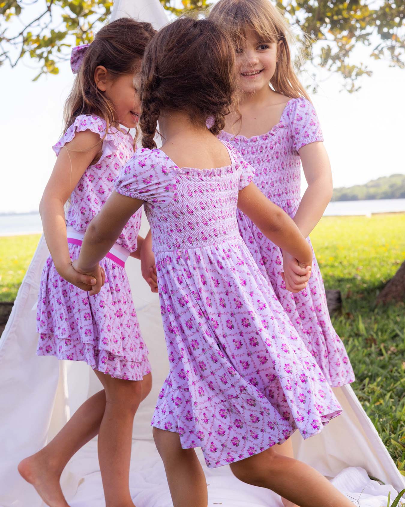 Caroline Smocked Twirl Dress