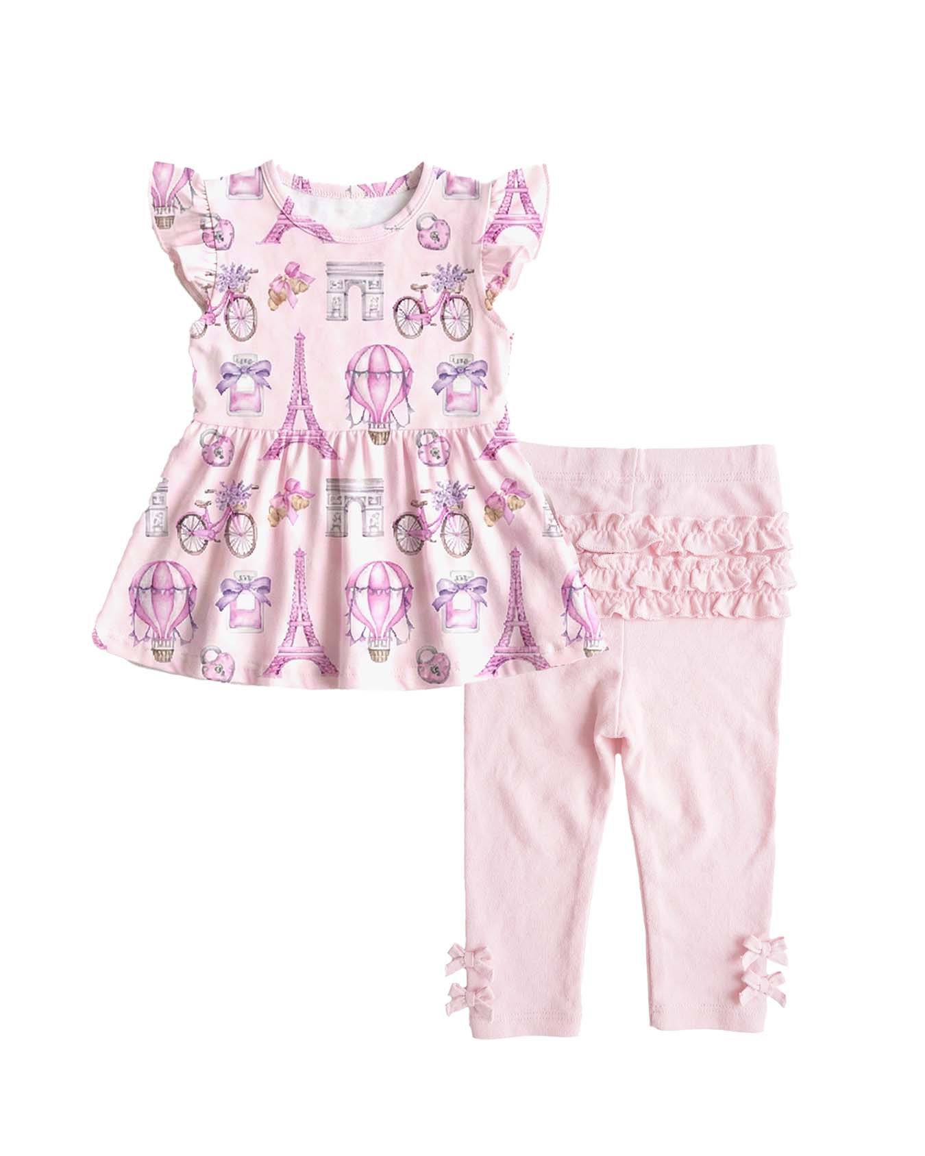 Emilia Peplum & Ruffled Leggings Set