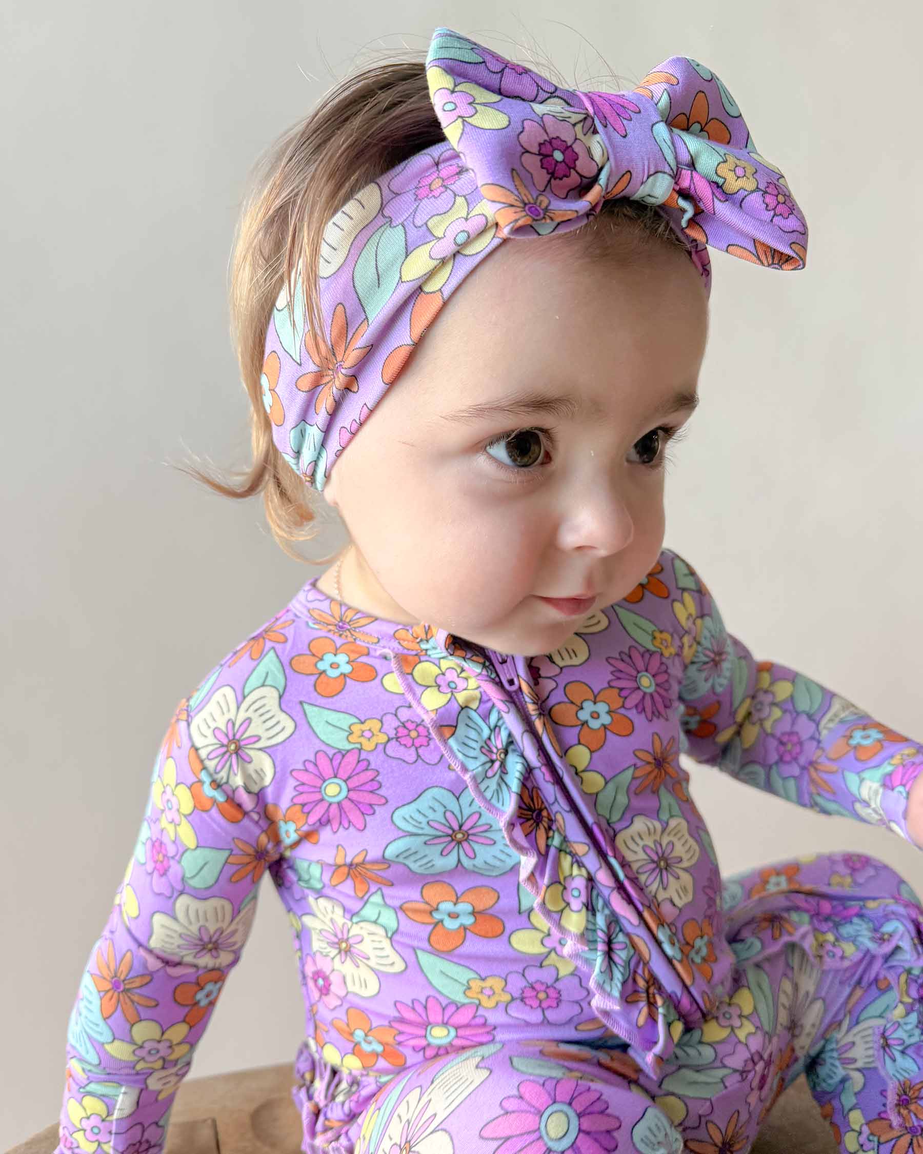 Lucy Ruffled Zippered Footie