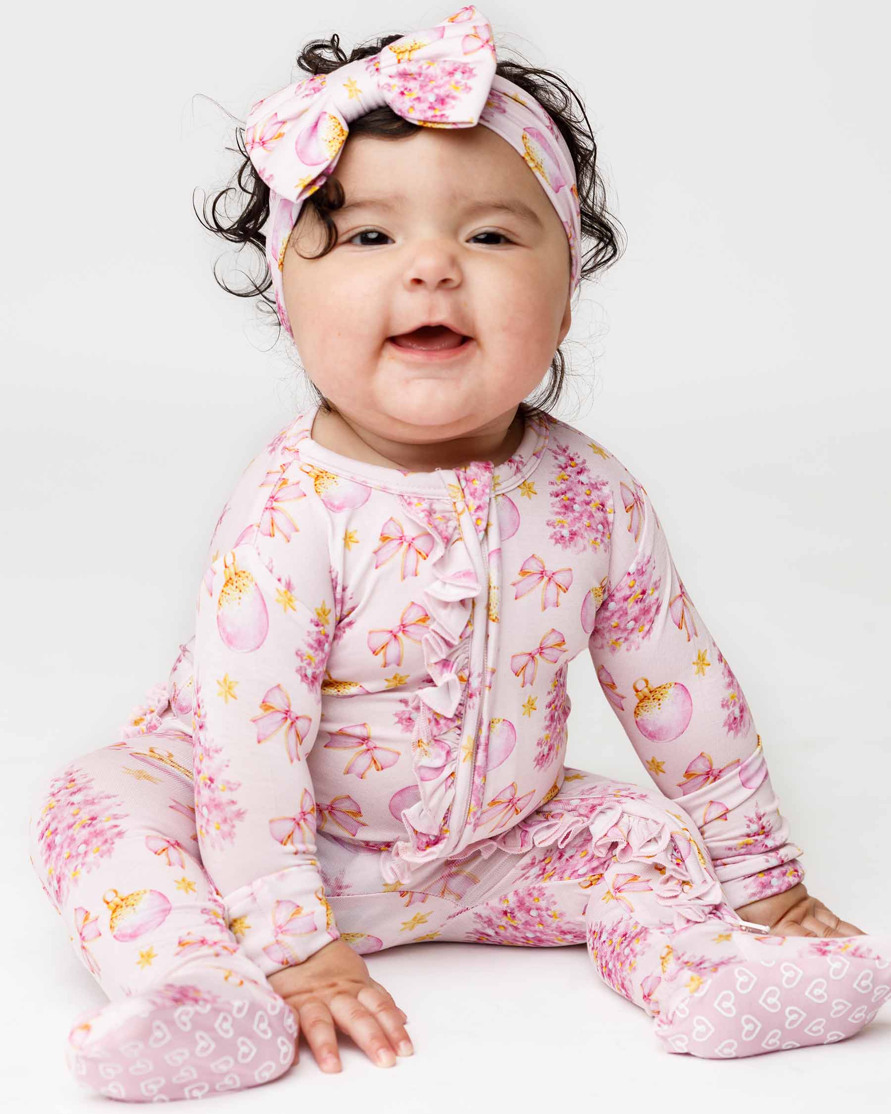 Kristina Ruffled Zippered Footie