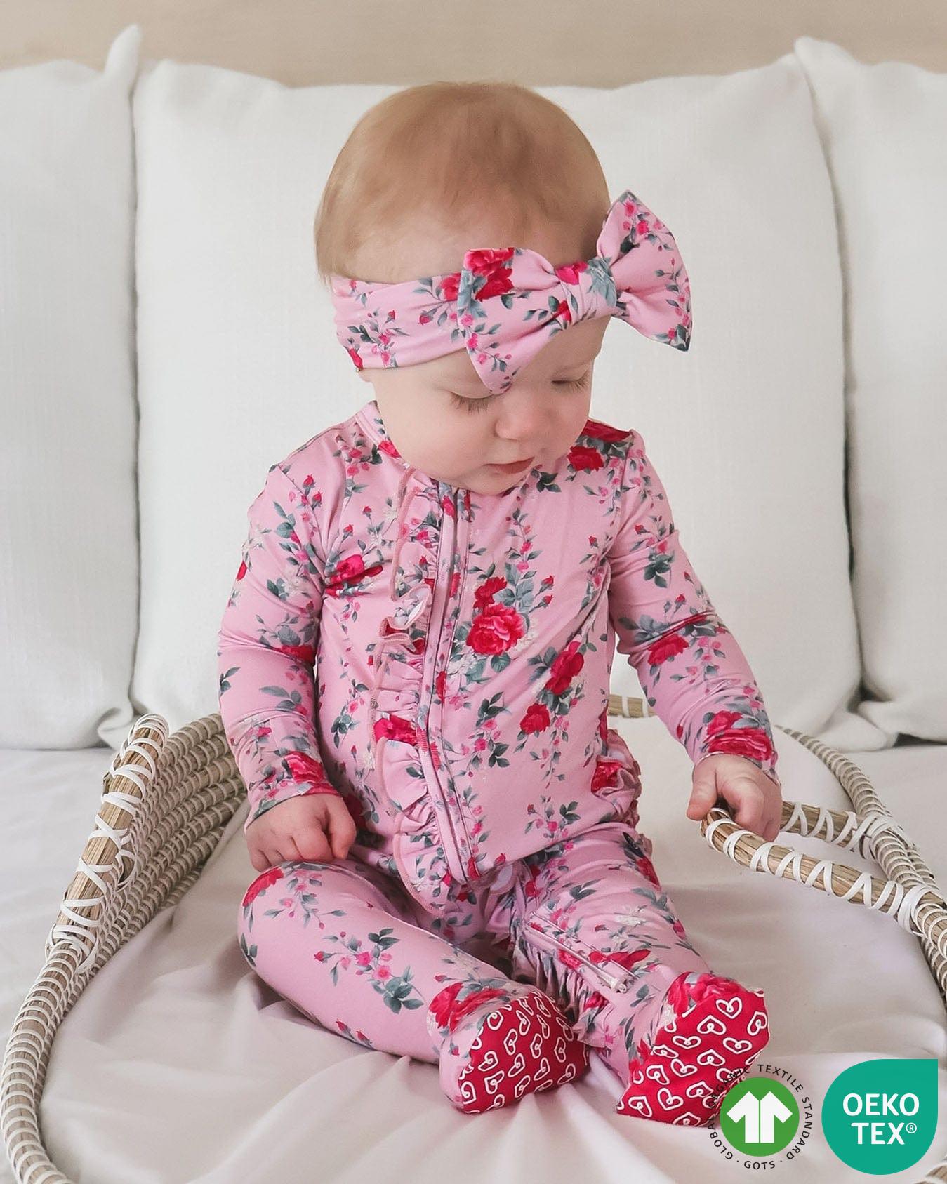 Rosalind Ruffled Zippered Footie