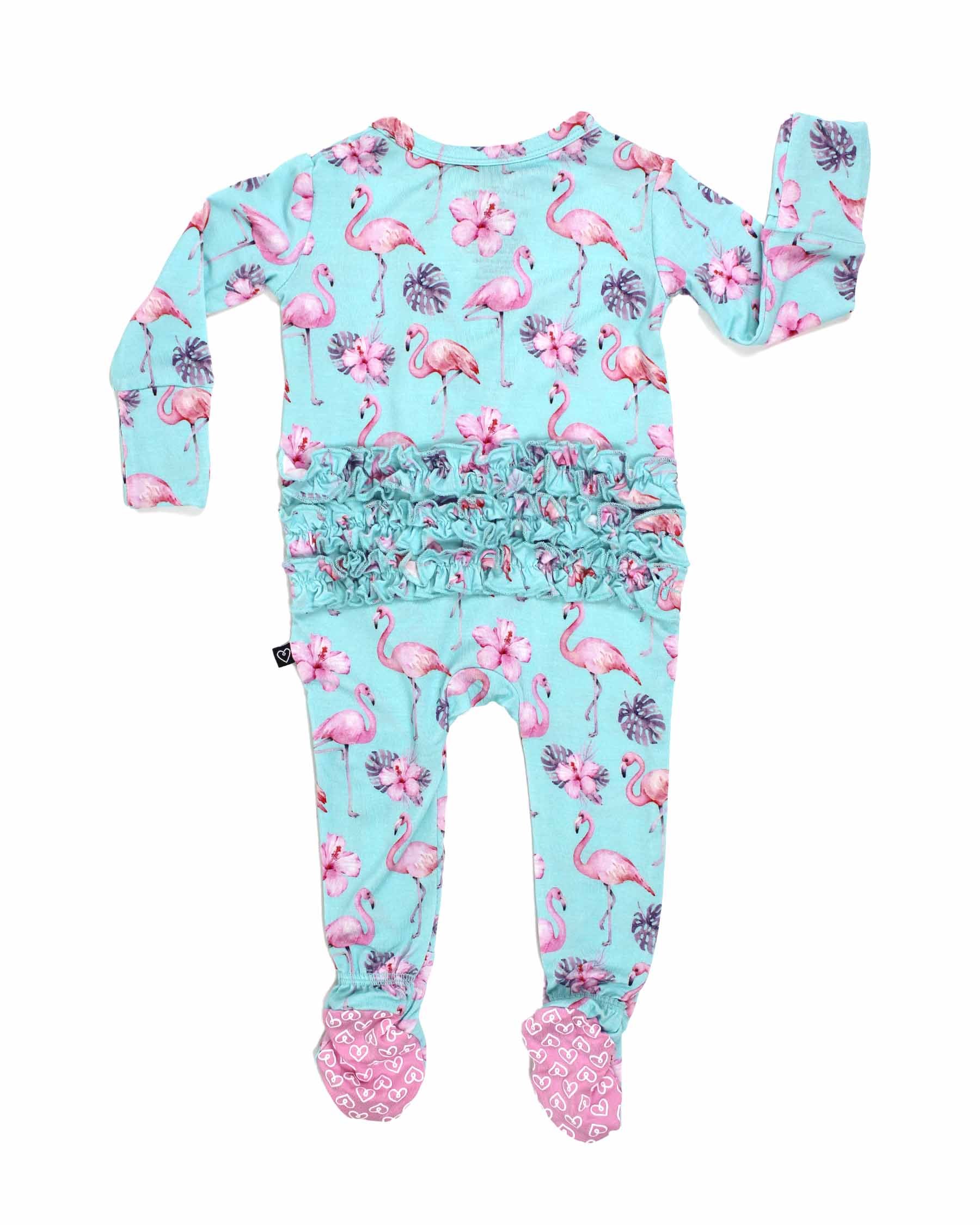 Aurelia Ruffled Zippered Footie