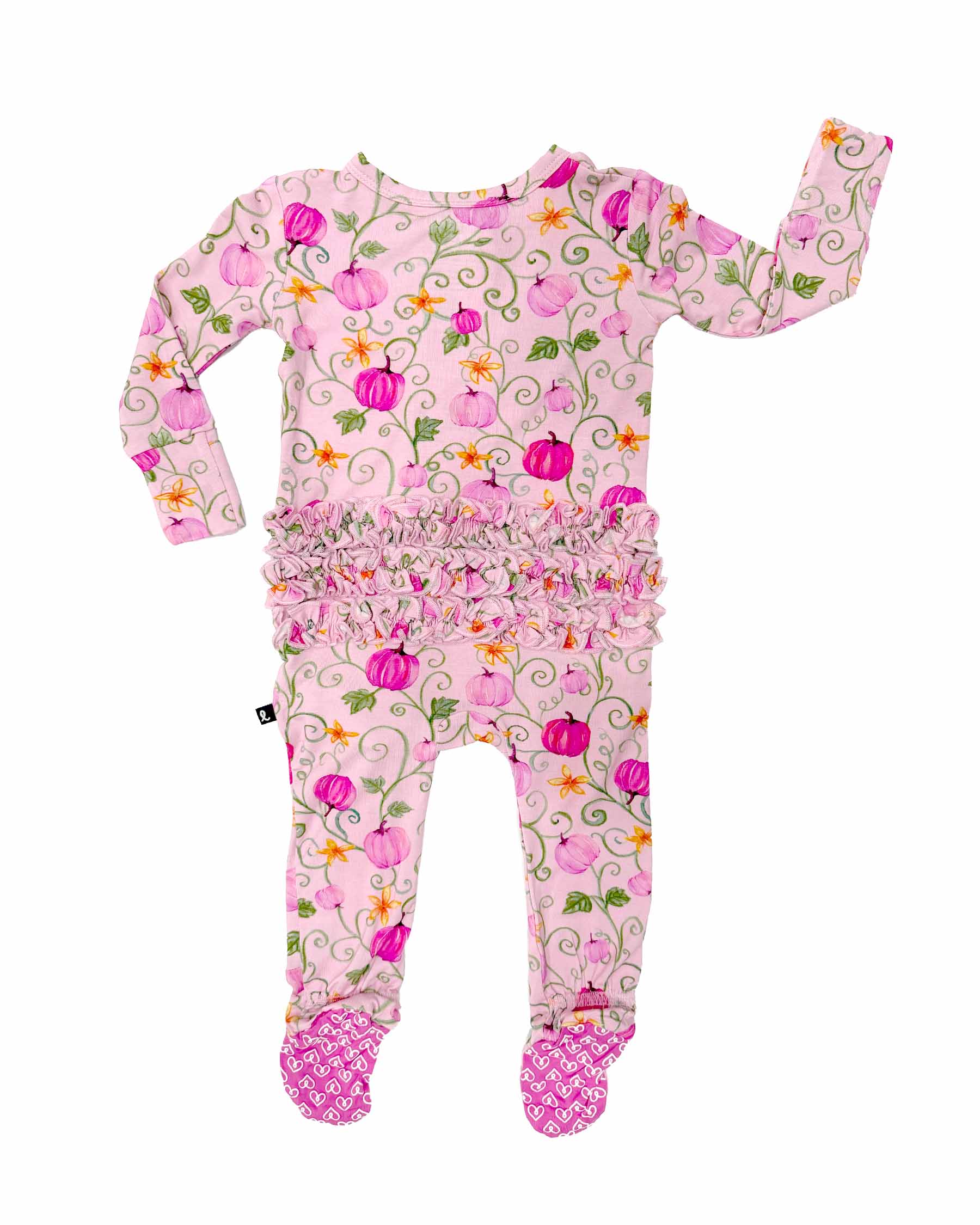 Sloane Ruffled Zippered Footie