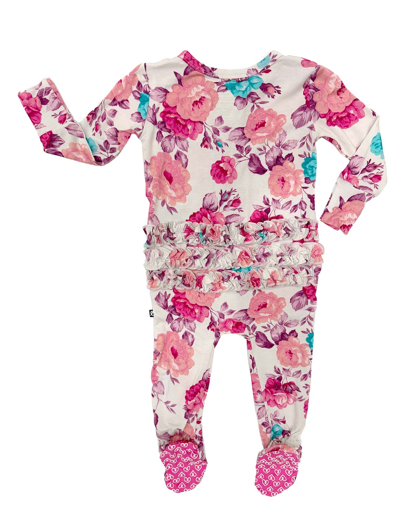 Naomi Ruffled Zippered Footie