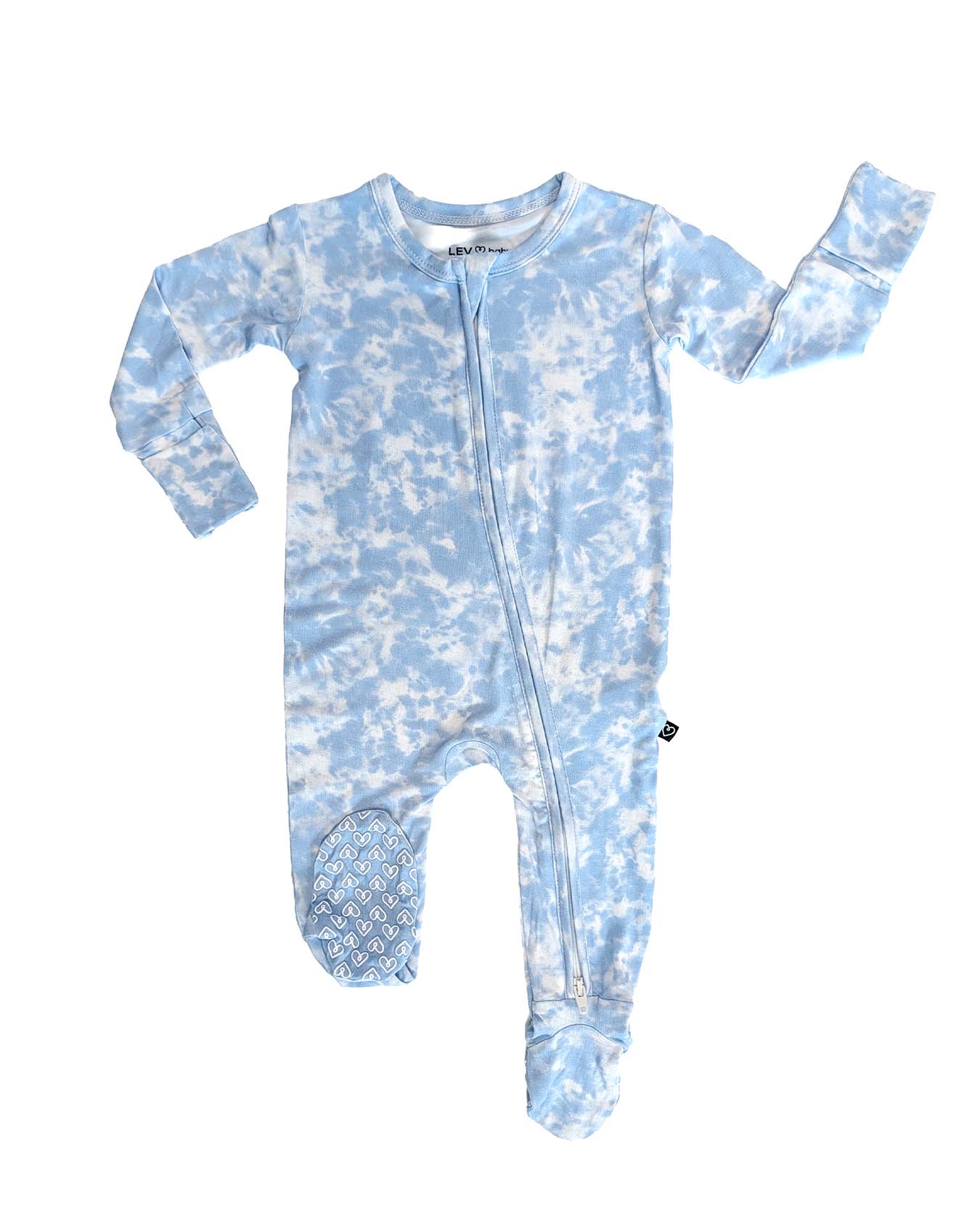 Sky Zippered Footie