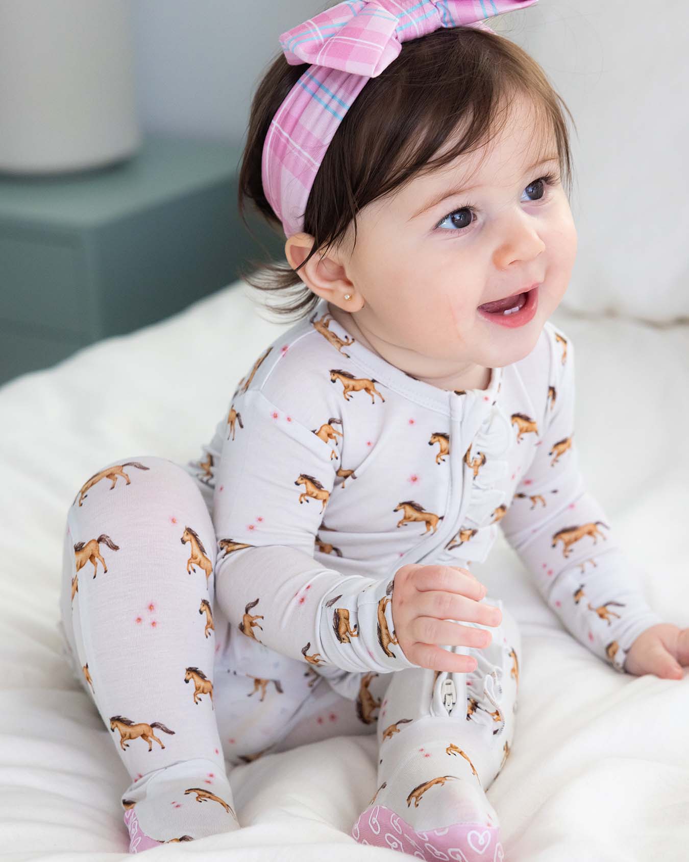 Juniper  Ruffled Zippered Footie