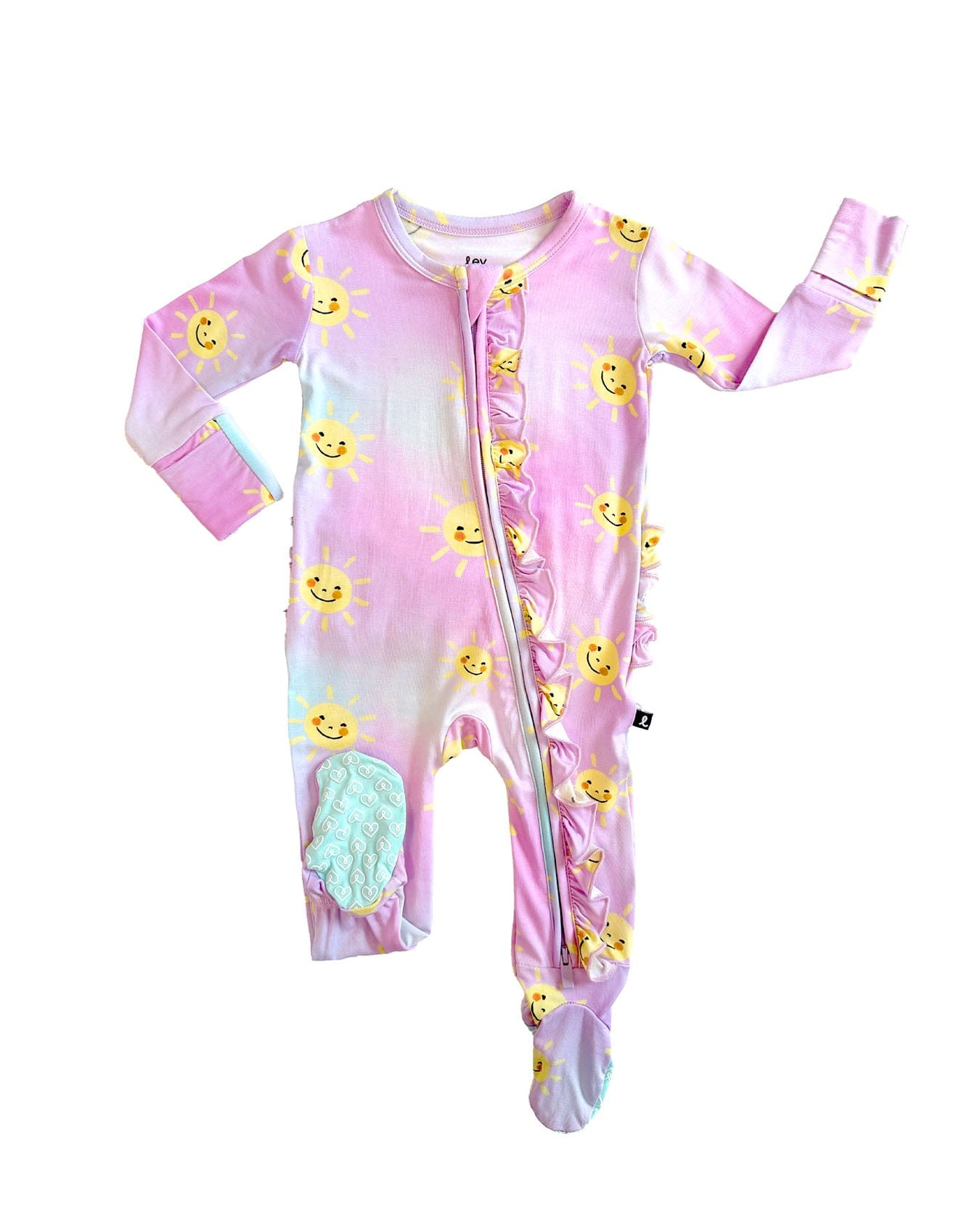 Zoe Ruffled Zippered Footie