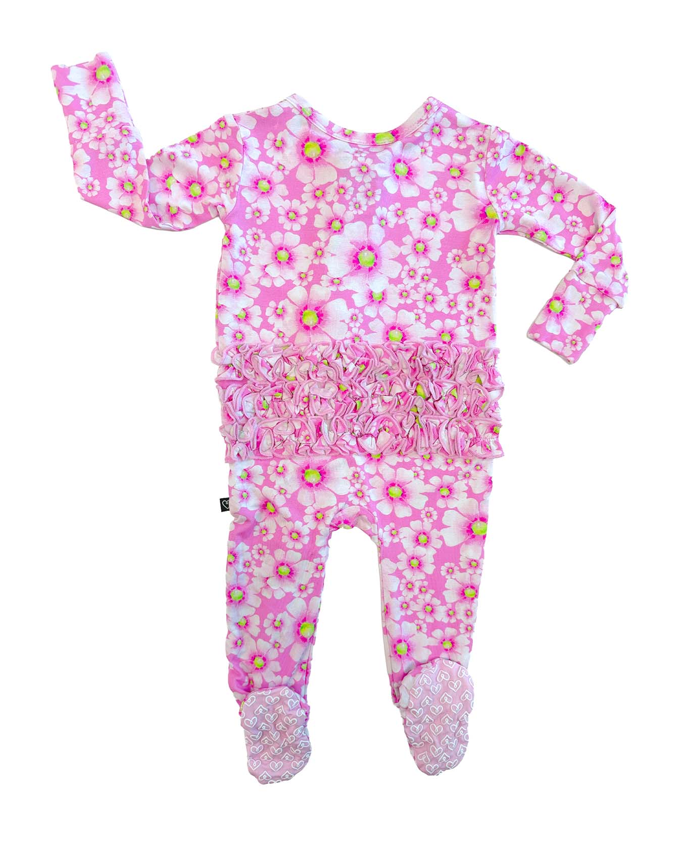 Jane Ruffled Zippered Footie