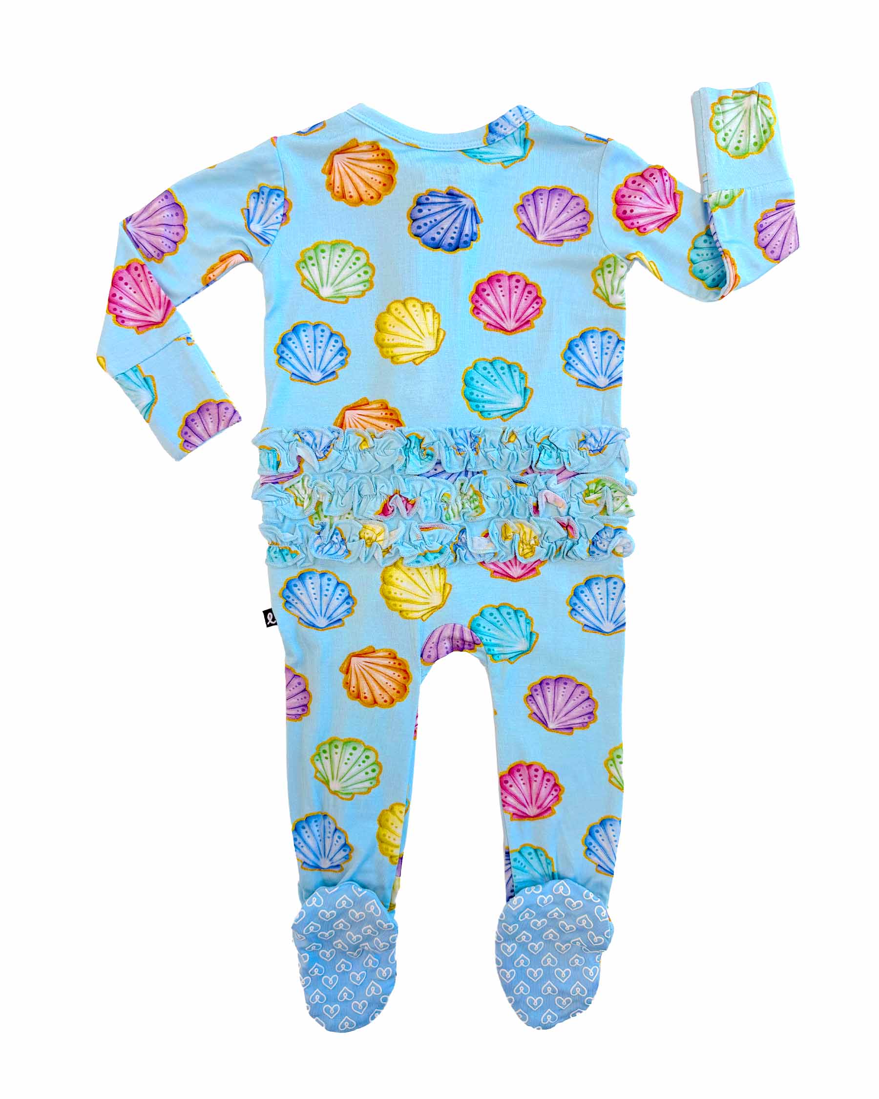 Jenna Ruffled Zippered Footie