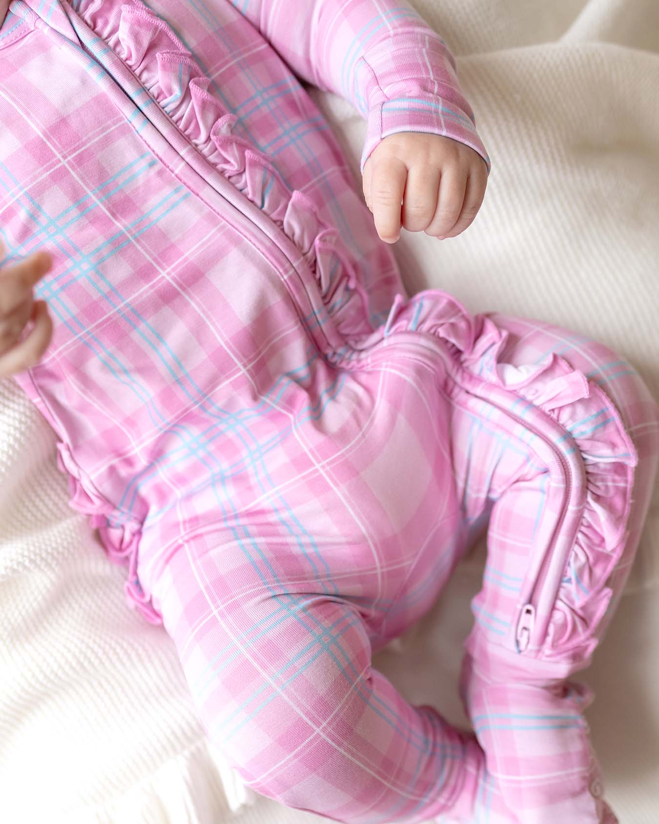 Peyton Ruffled Zippered Footie