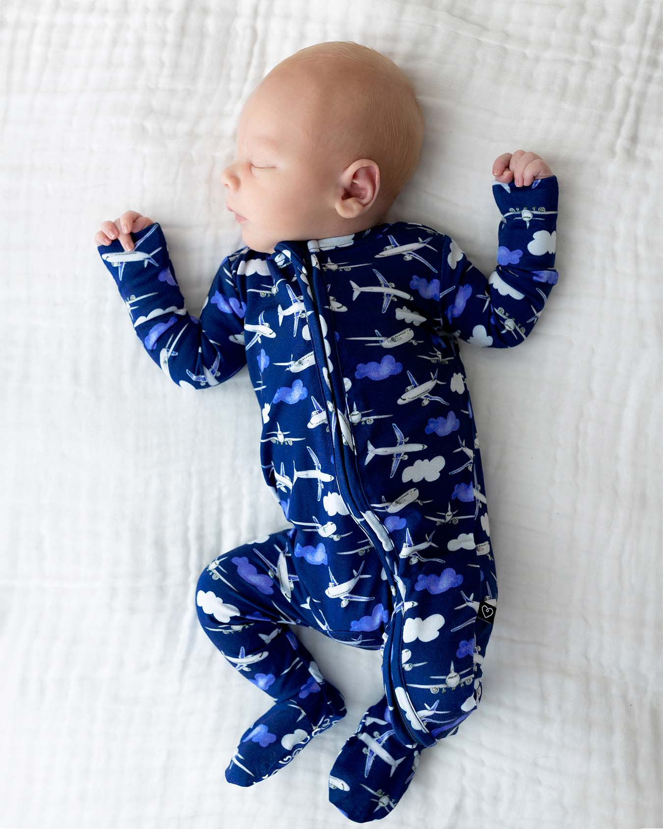 Airplane Zippered Footie