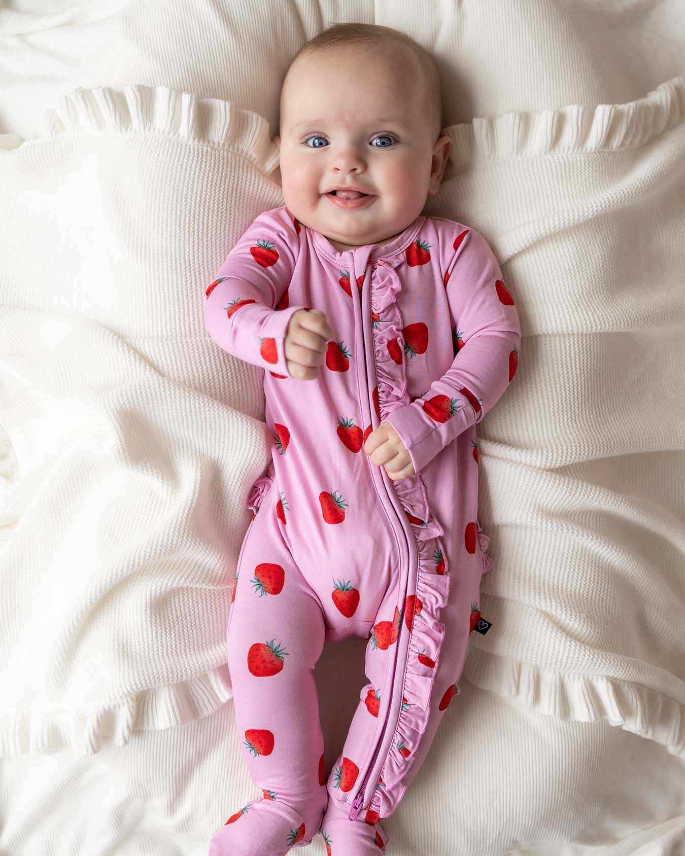 Hadley Ruffled Zippered Footie