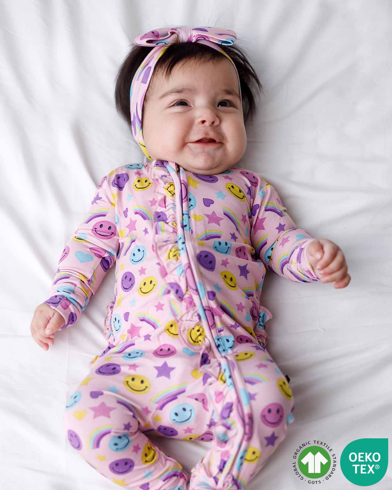 Cora Ruffled Zippered Footie