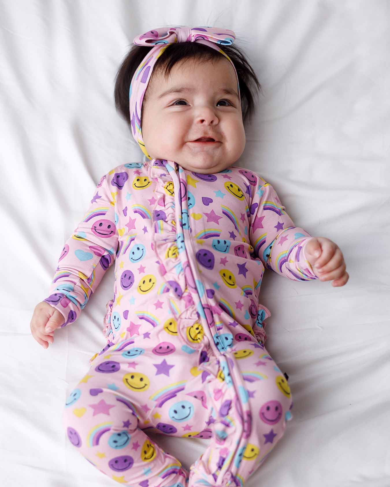 Cora Ruffled Zippered Footie