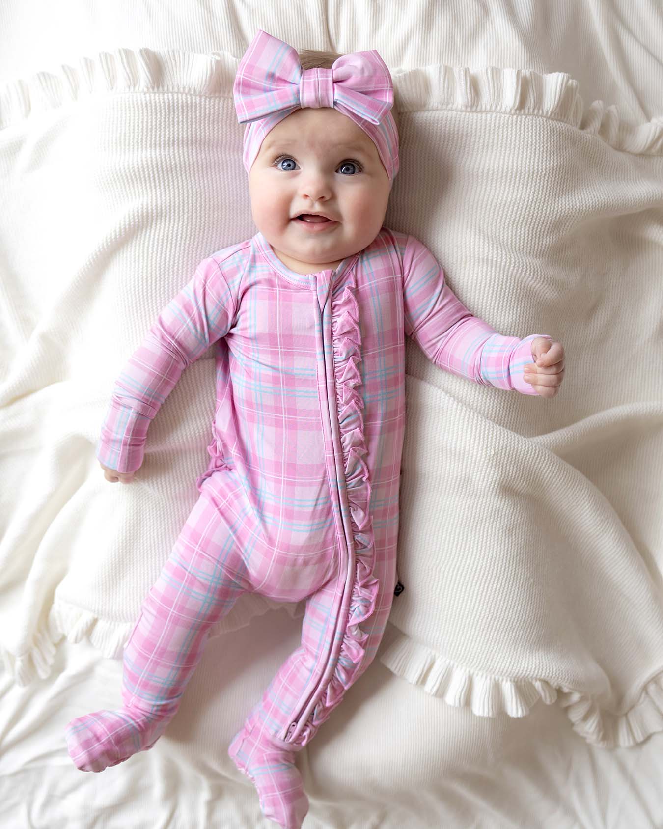 Peyton Ruffled Zippered Footie