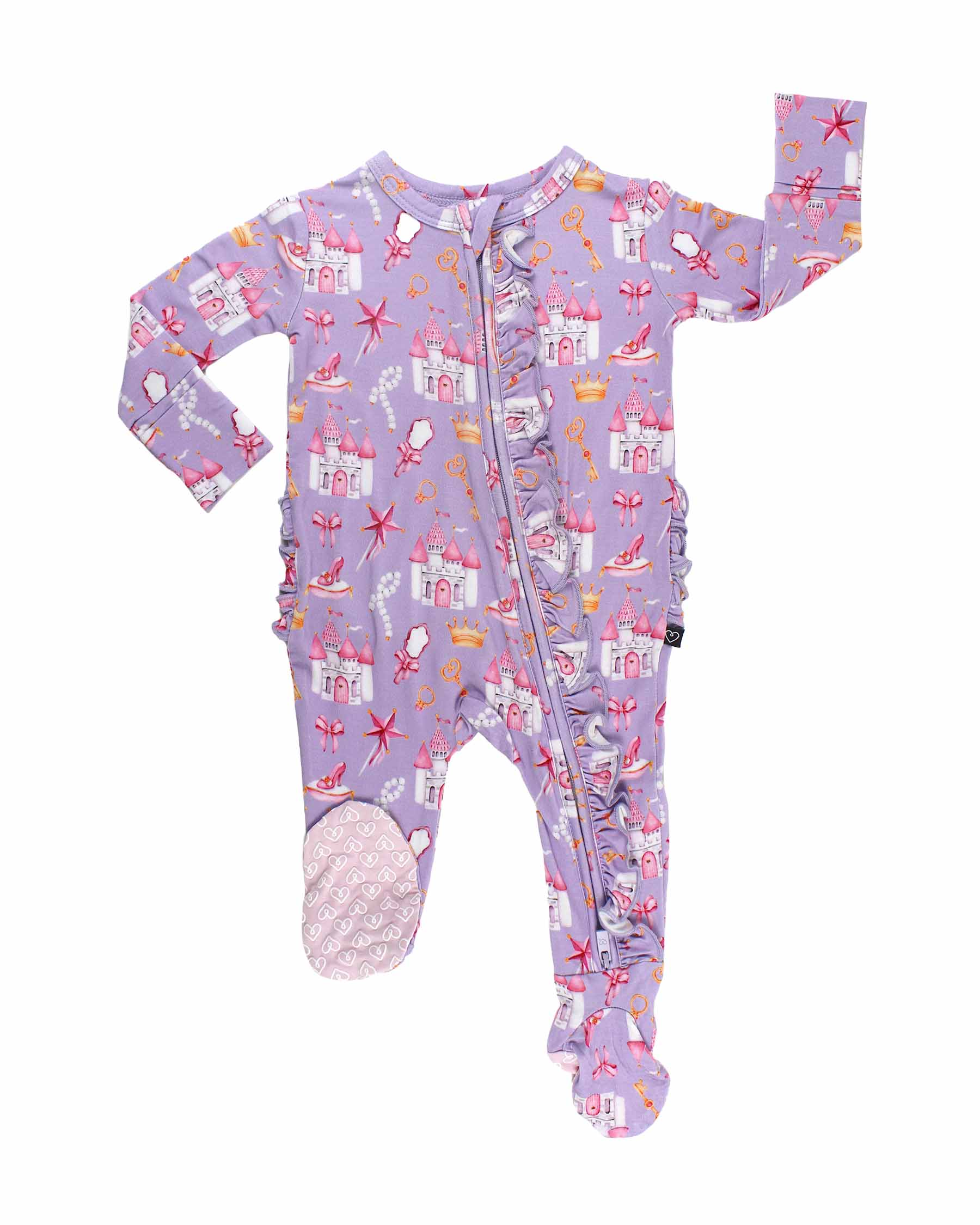 Amelia Ruffled Zippered Footie