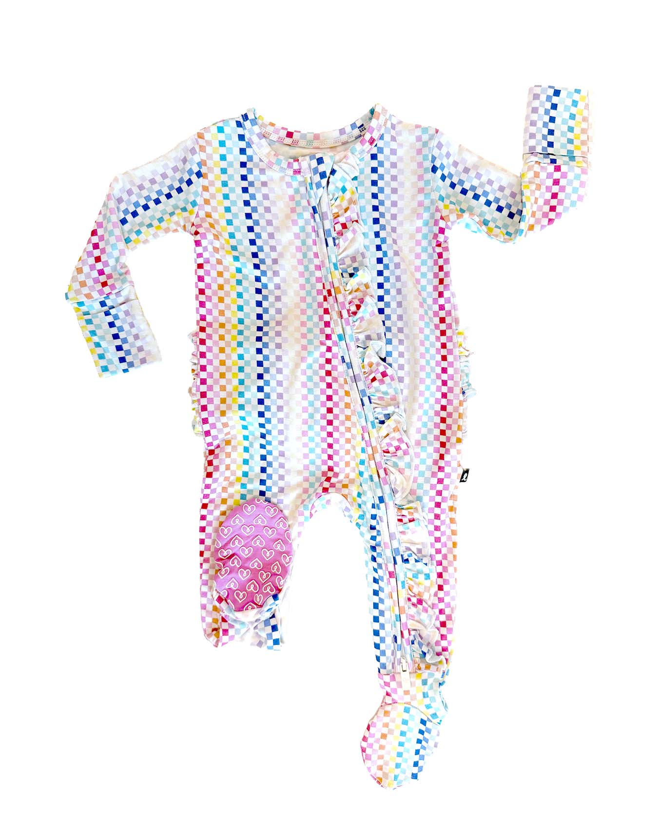Aria Ruffled Zippered Footie