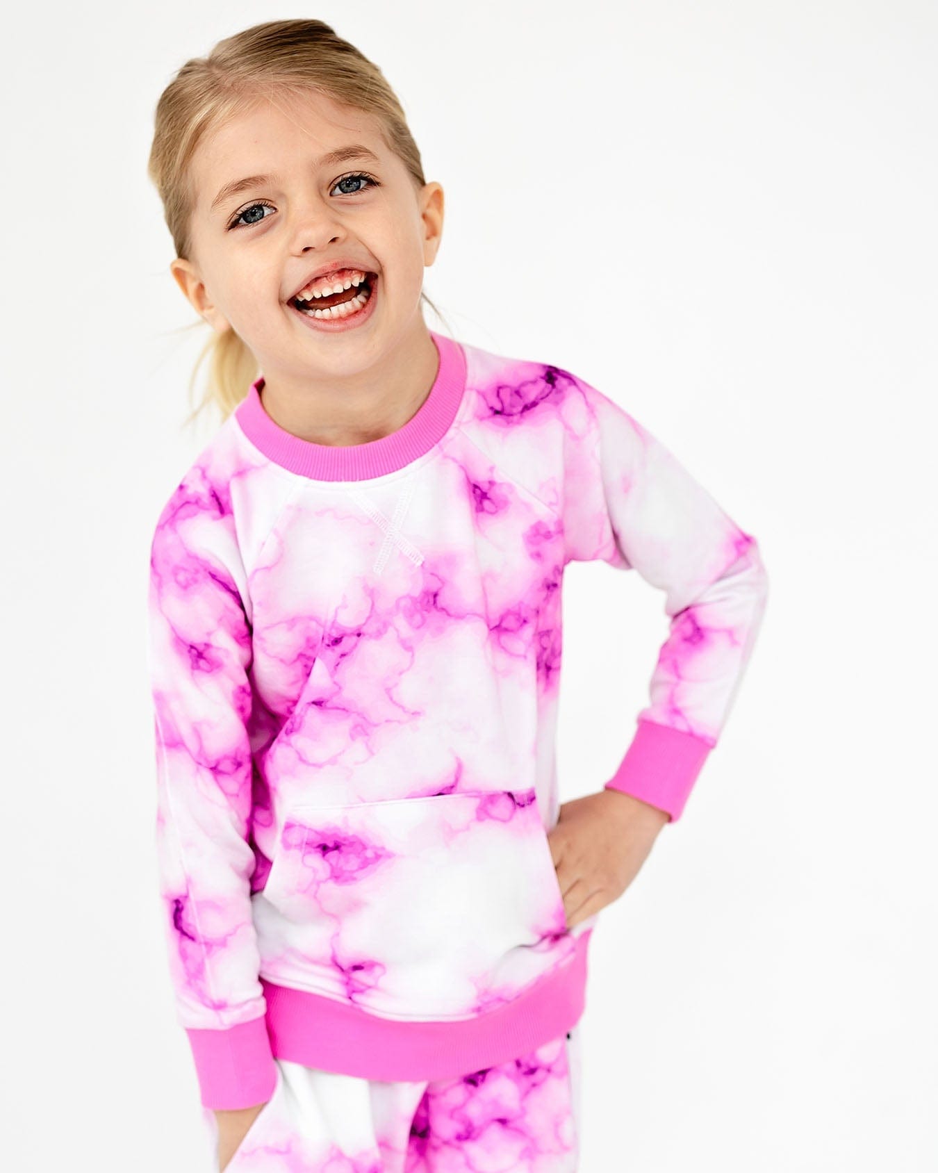 Pink Marble  Bamboo Sweatshirt