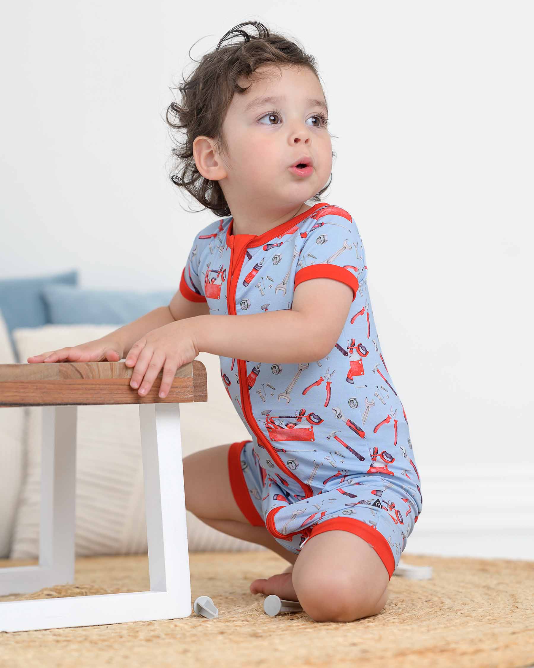 Matt Shorts Zippered Romper