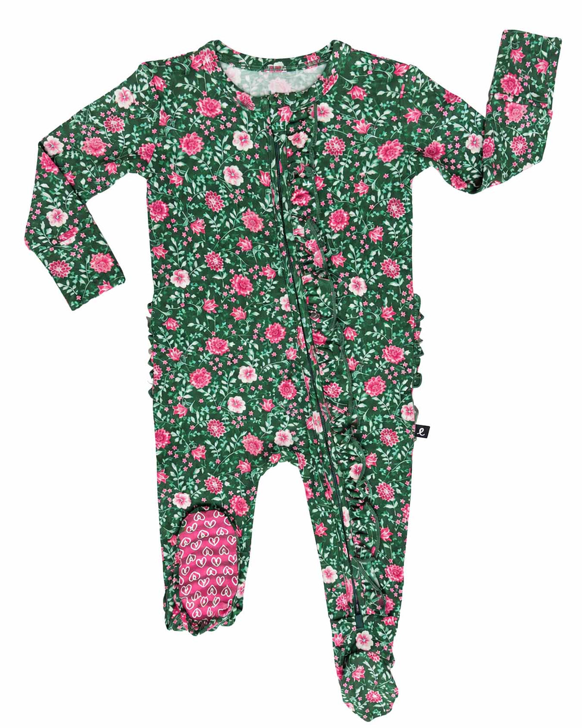 Nova Ruffled Zippered Footie