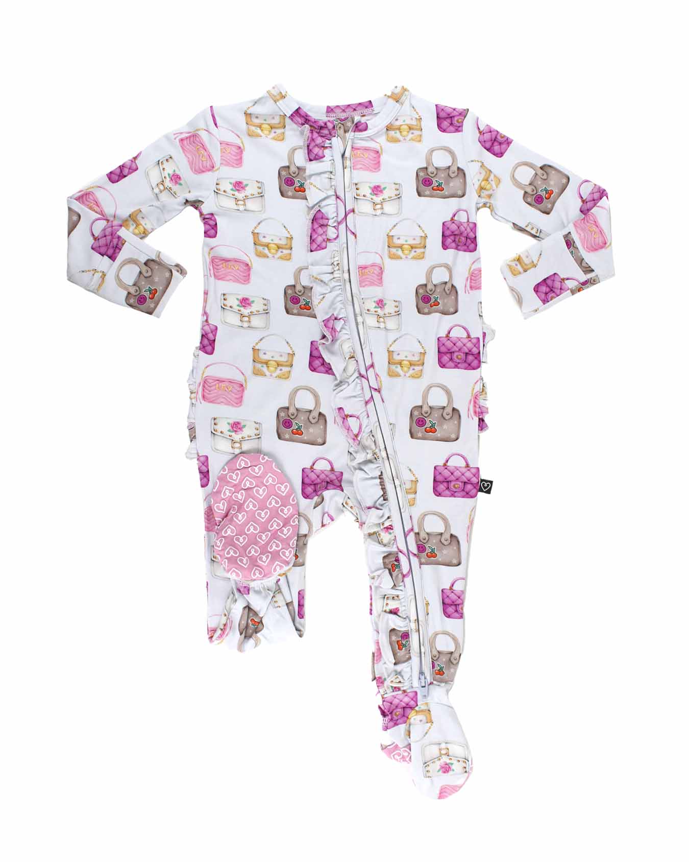 Jules Ruffled Zippered Footie