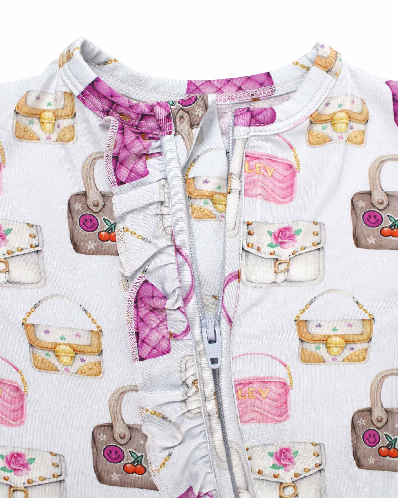 Jules Ruffled Zippered Footie