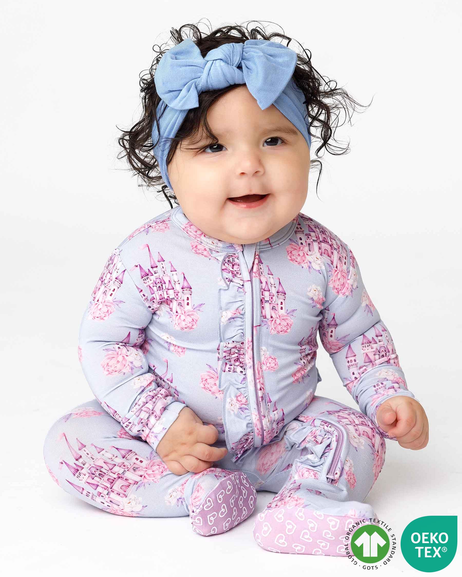 Samantha Ruffled Zippered Footie