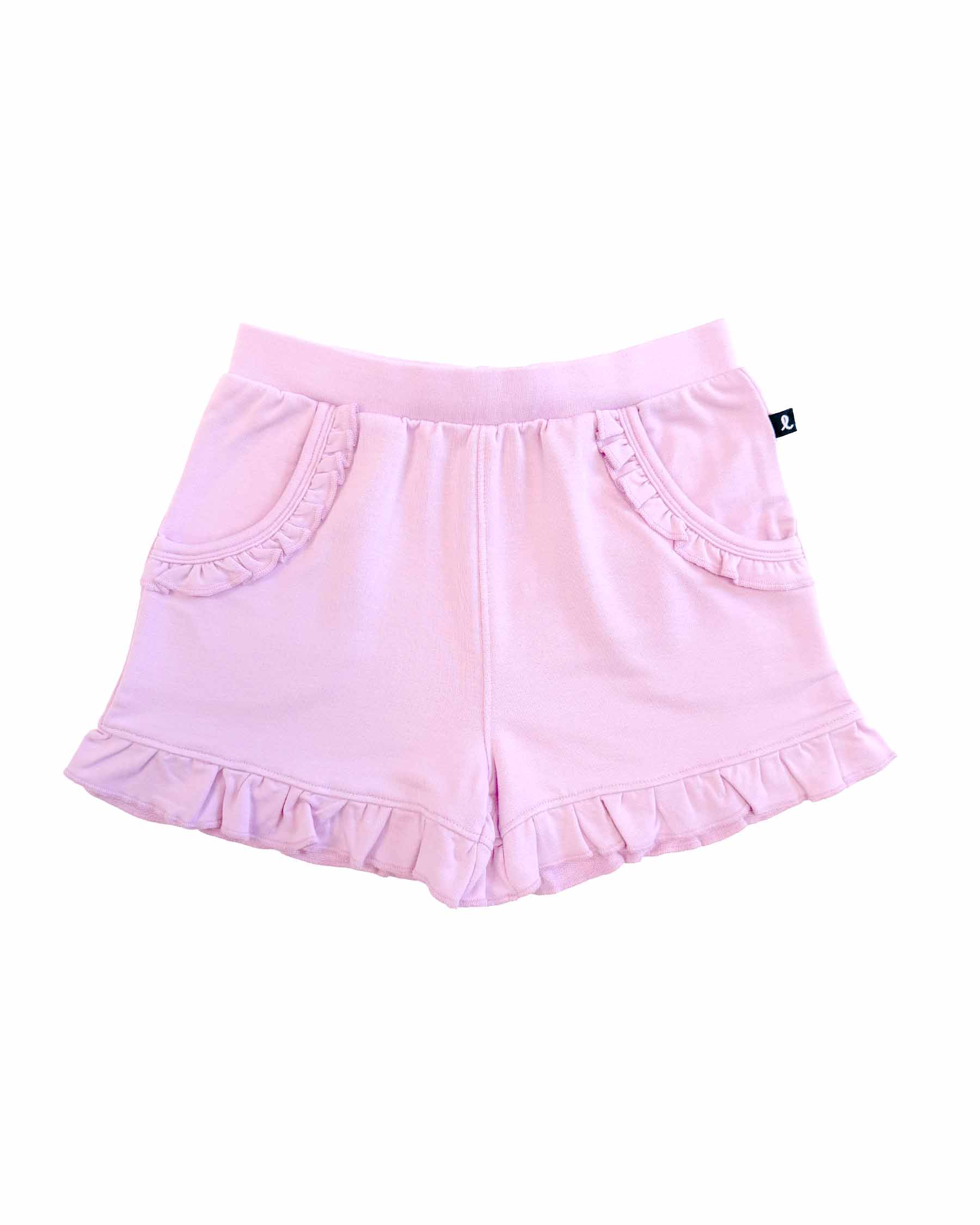 Ariella Pink Terry Ruffled Short