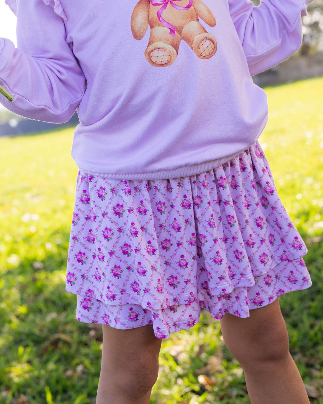 Caroline Elastic Waistband Skort