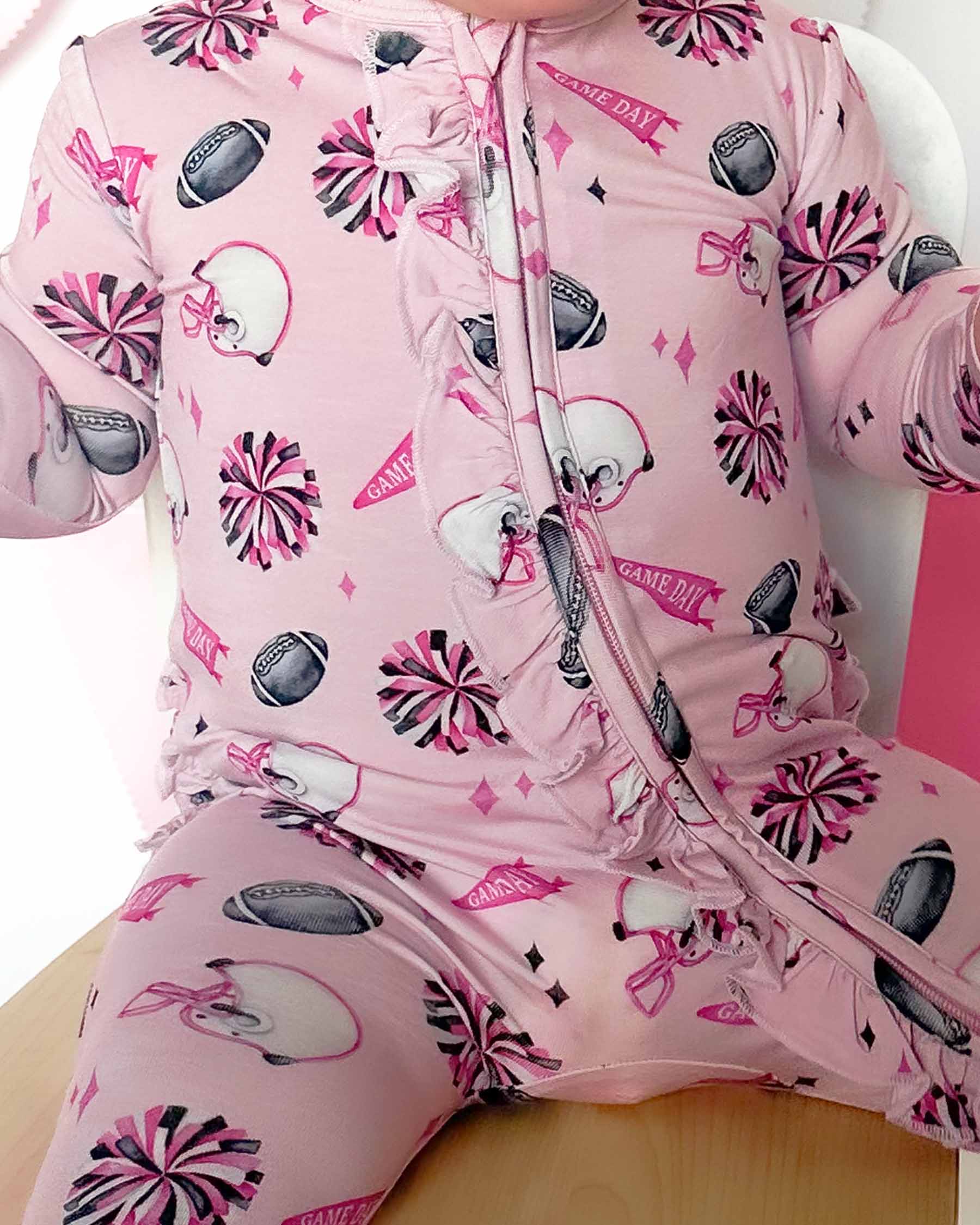 Taylor Ruffled Zippered Footie