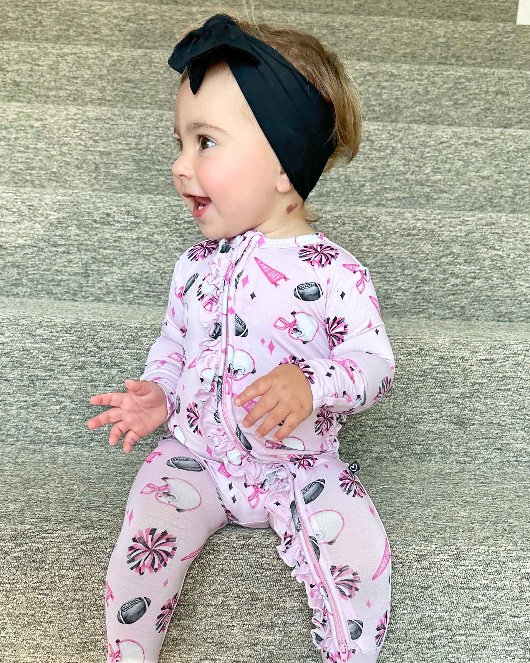 Taylor Ruffled Zippered Footie
