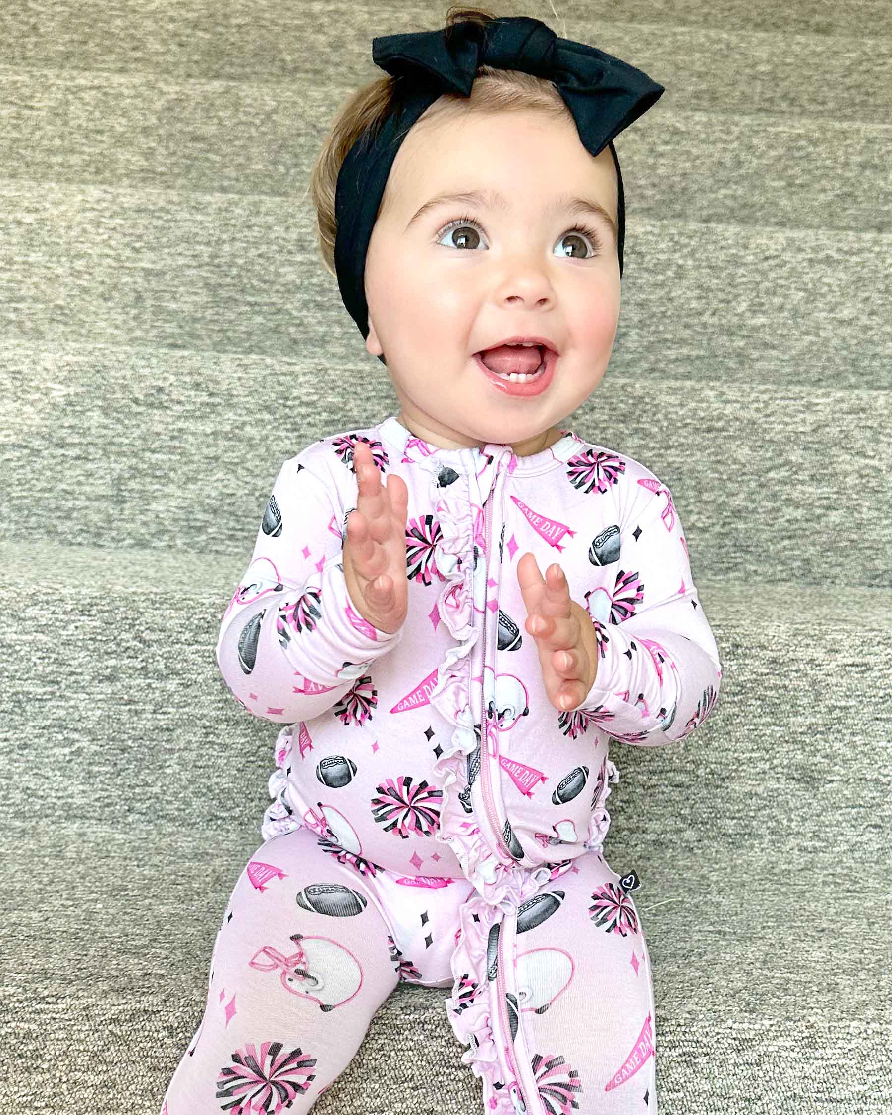 Taylor Ruffled Zippered Footie