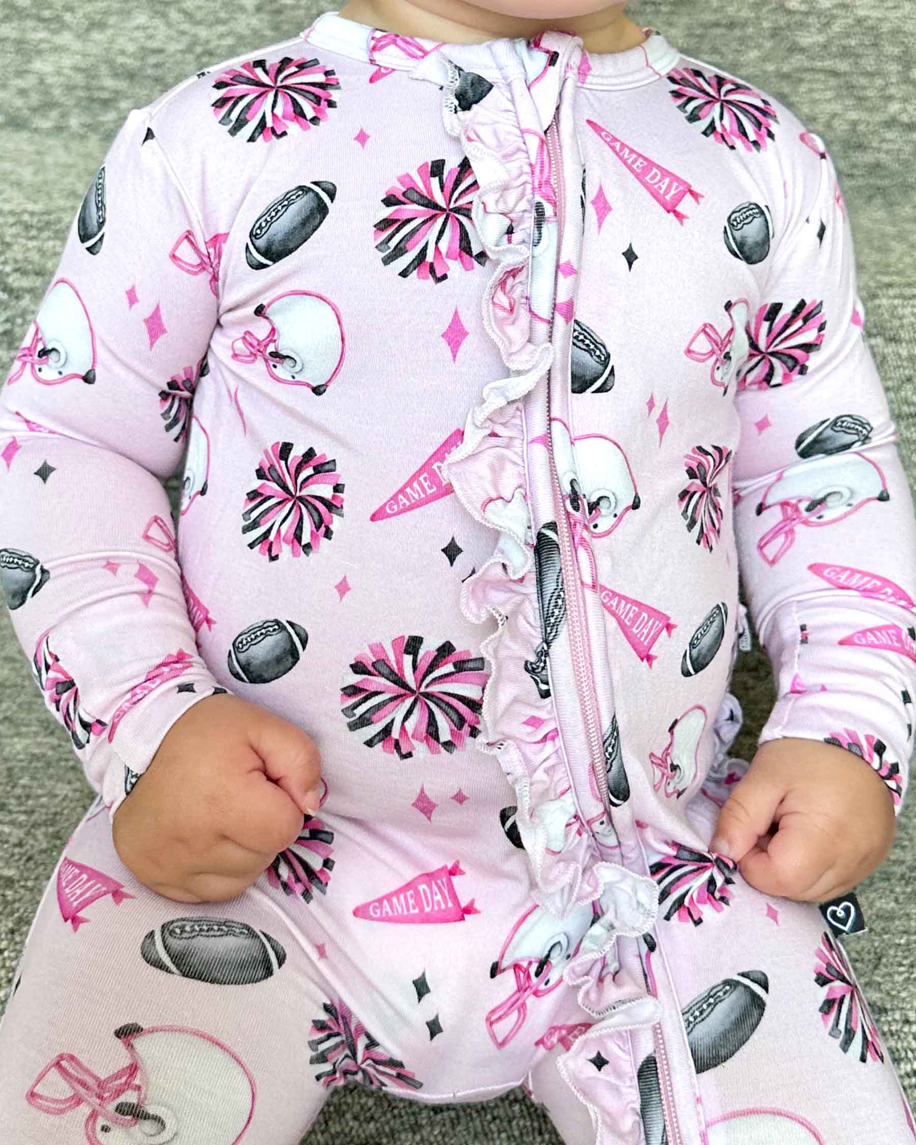 Taylor Ruffled Zippered Footie