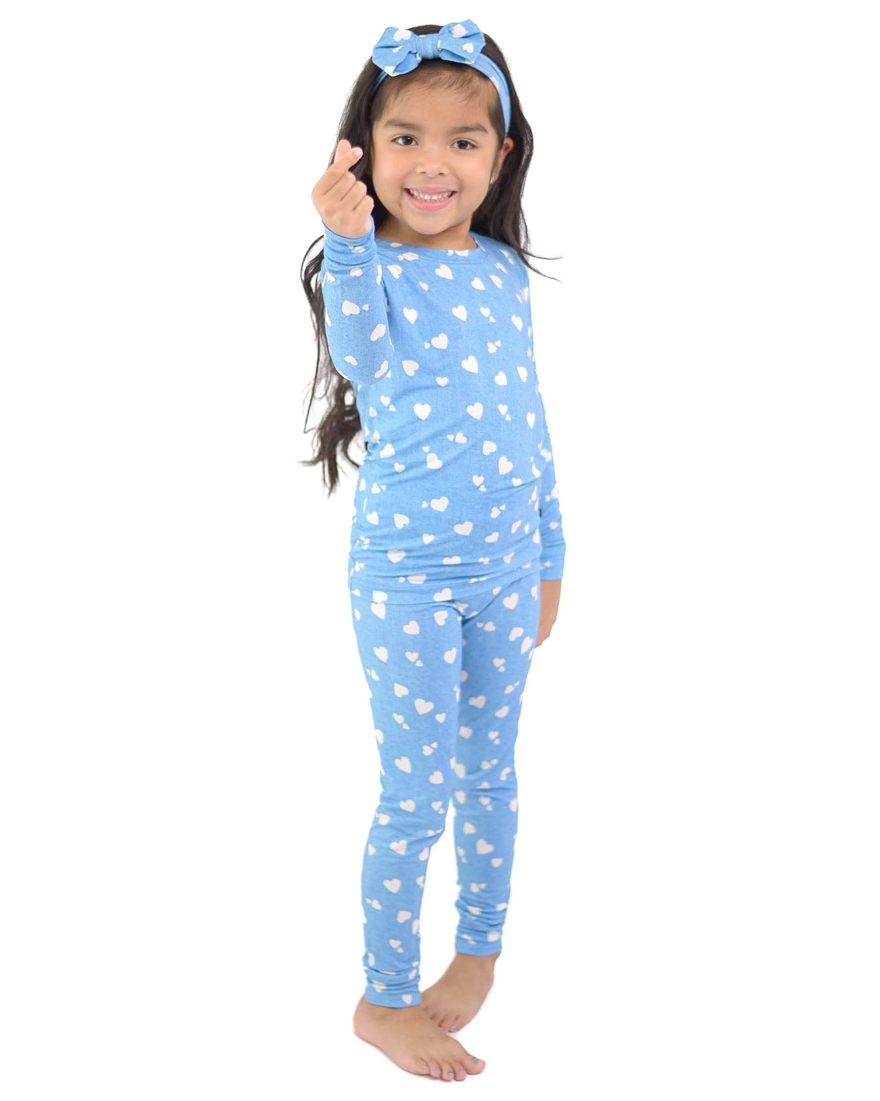 Denim Hearts Pajama Set