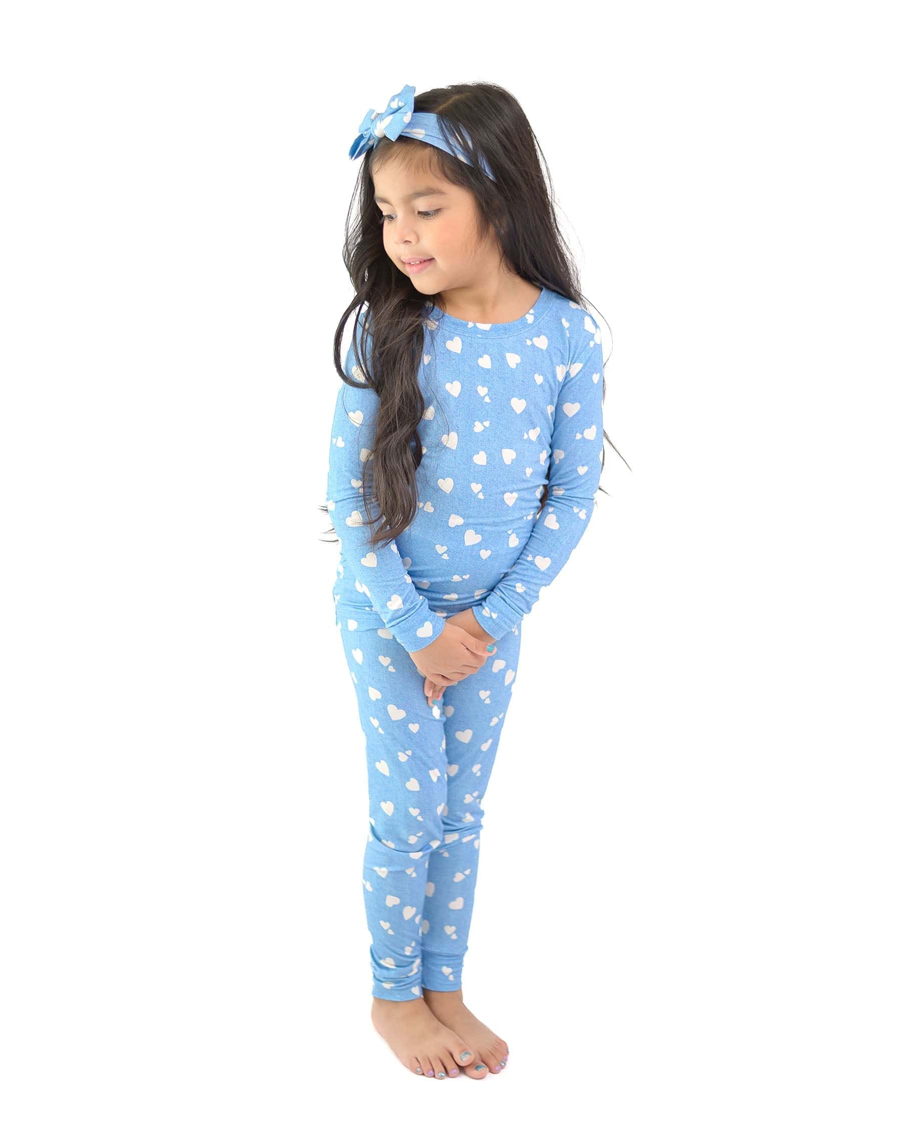 Denim Hearts Pajama Set
