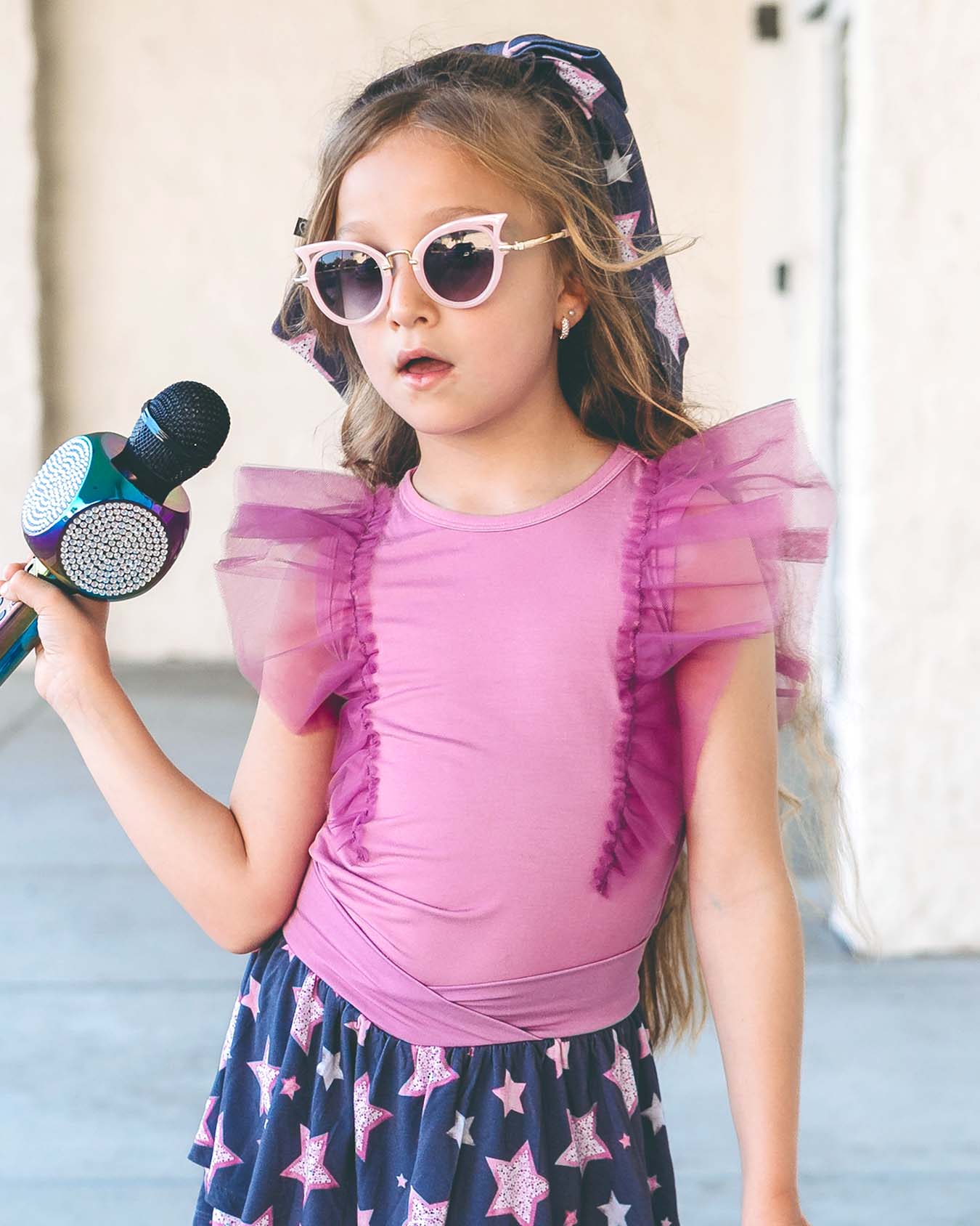 Magenta Pink Tulle Top