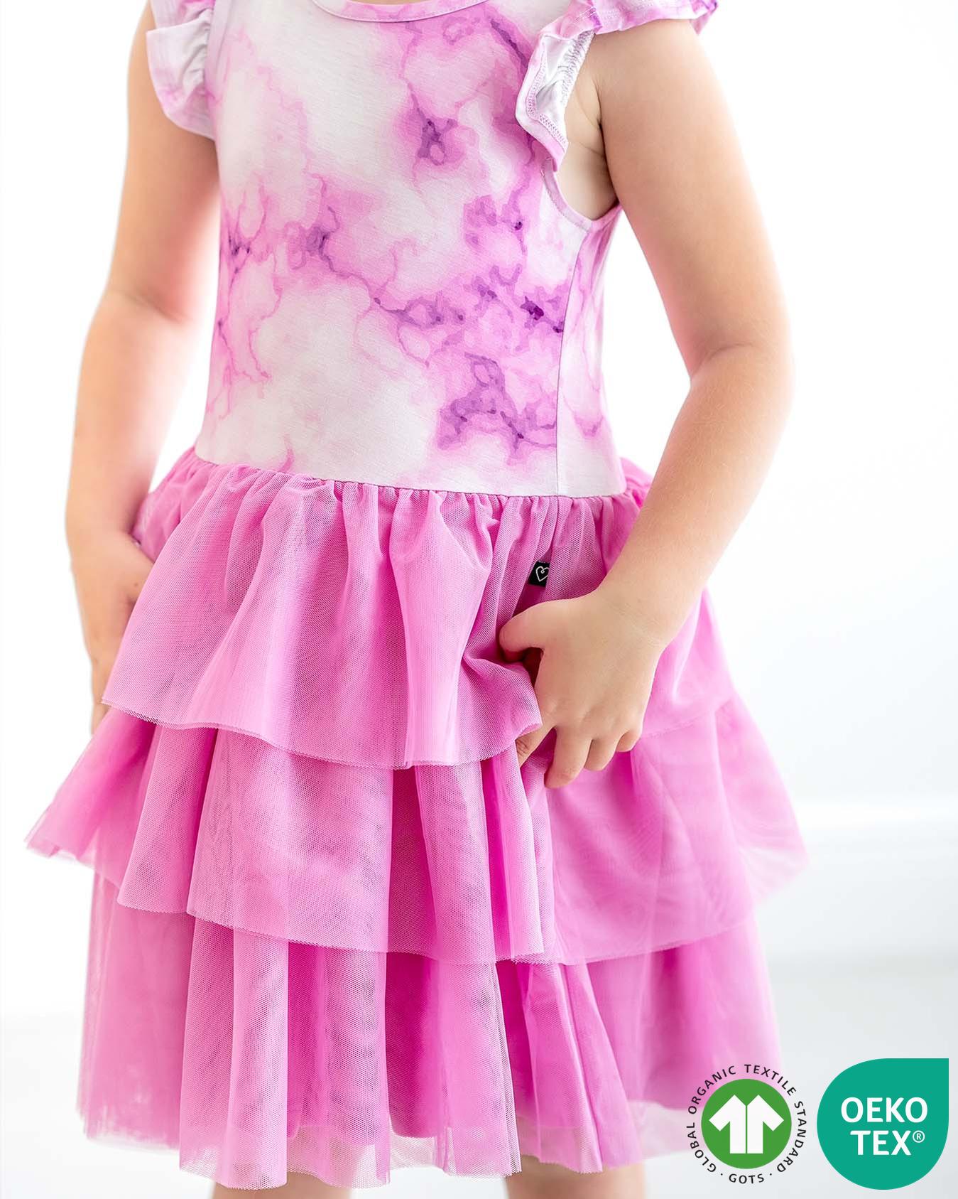 Pink Marble Tutu Tulle Dress