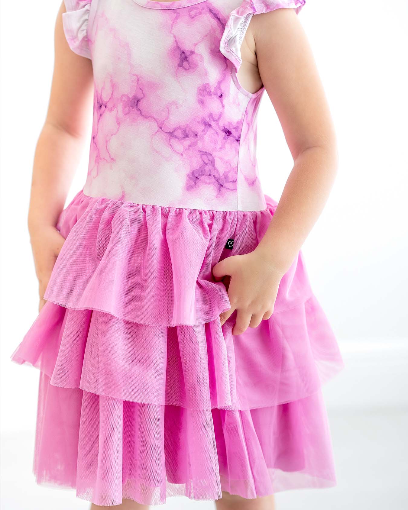 Pink Marble Tutu Tulle Dress