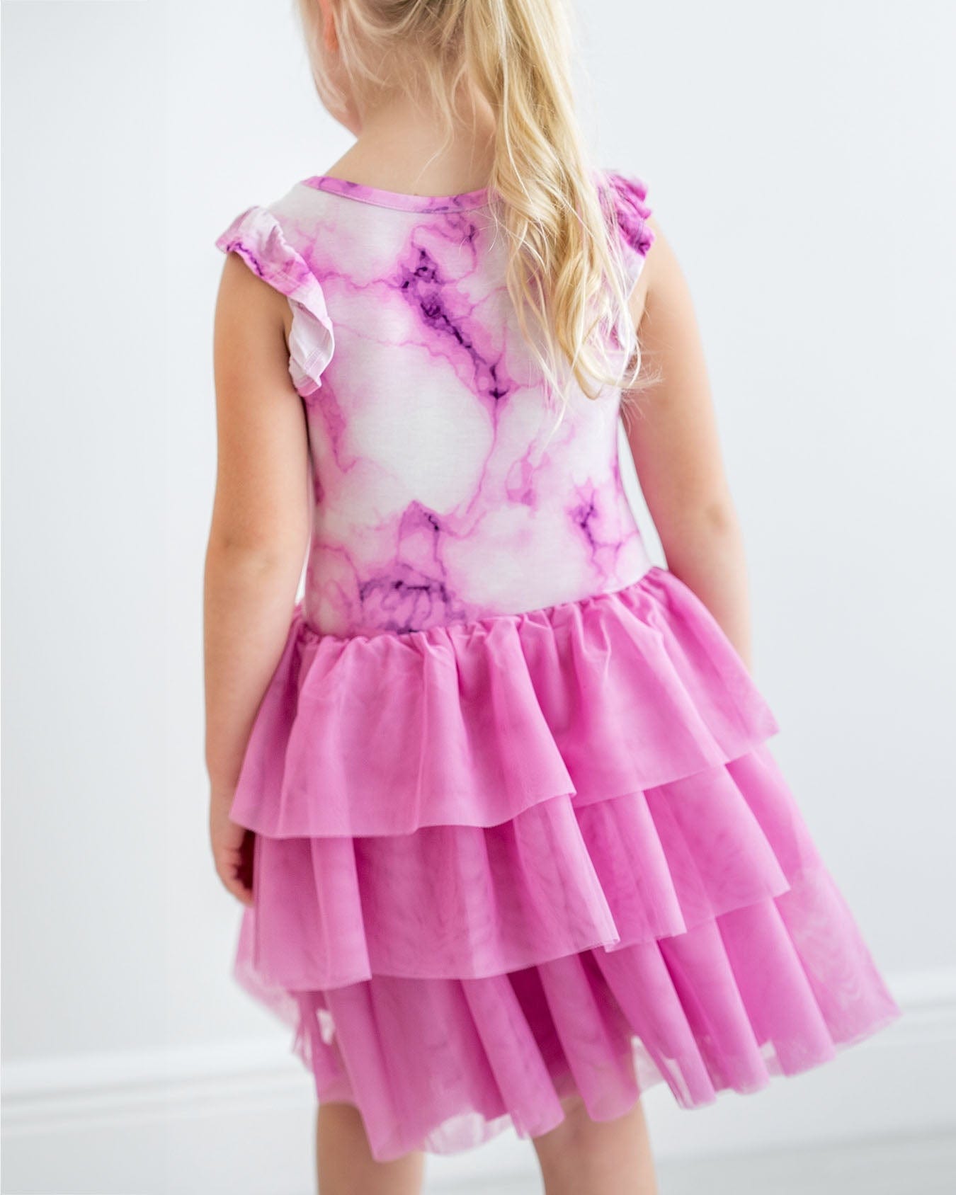 Pink Marble Tutu Tulle Dress